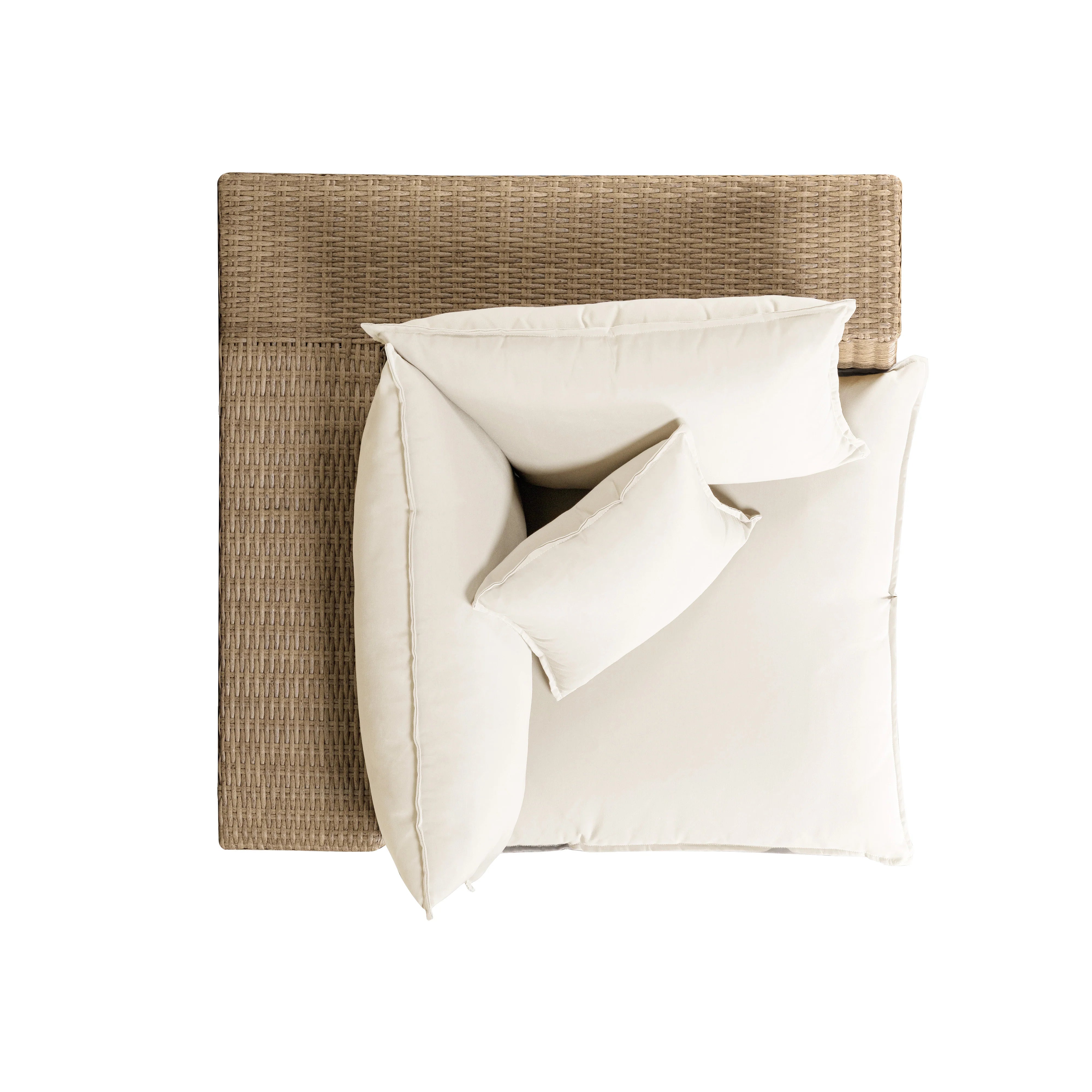 Cali Performance Fabric & Wicker Outdoor Corner Chair
