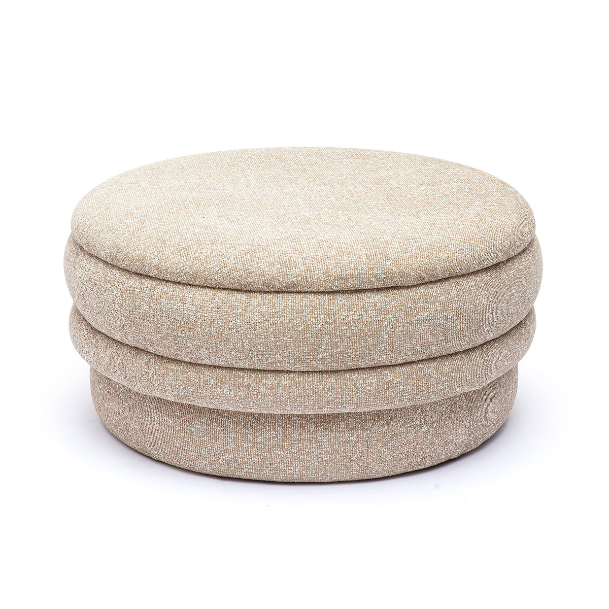 Brooklyn 37" Tan Basketweave Large Storage Ottoman
