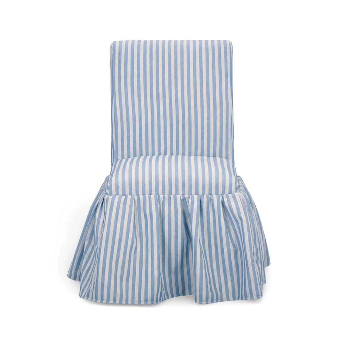 Gertrude Striped Performance Linen Skirted Dining Chair