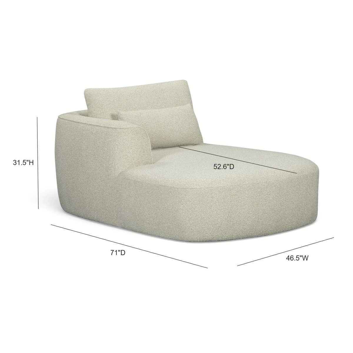Noor 71" Modular Chaise