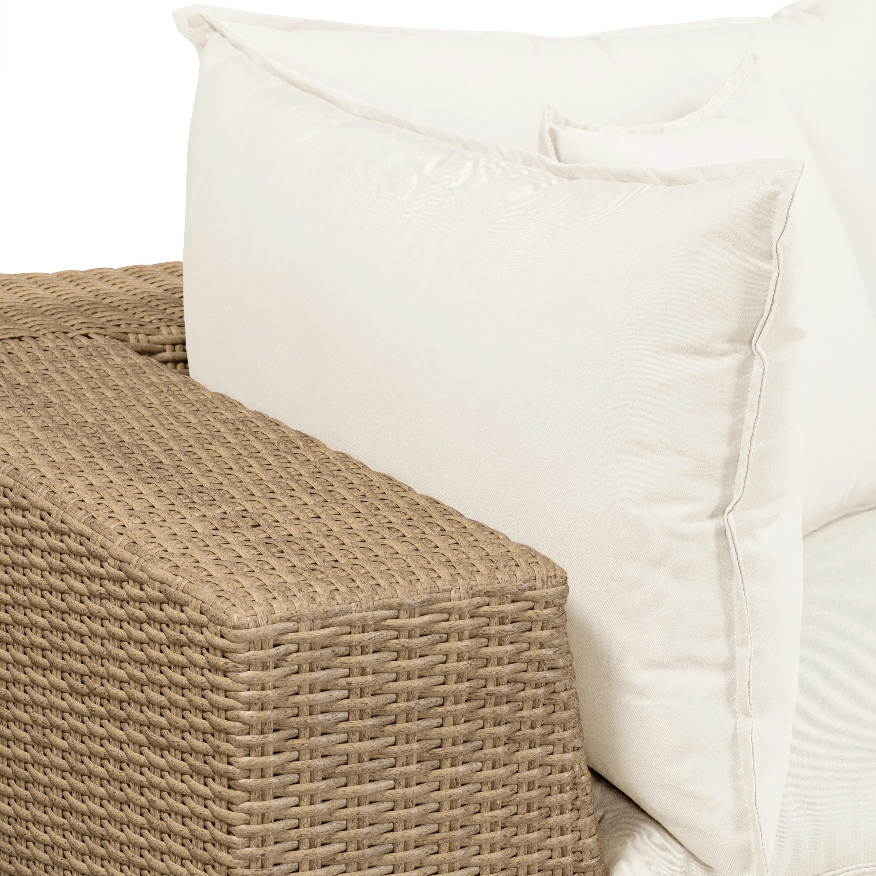 Cali 80" Performance Fabric & Wicker Outdoor Loveseat
