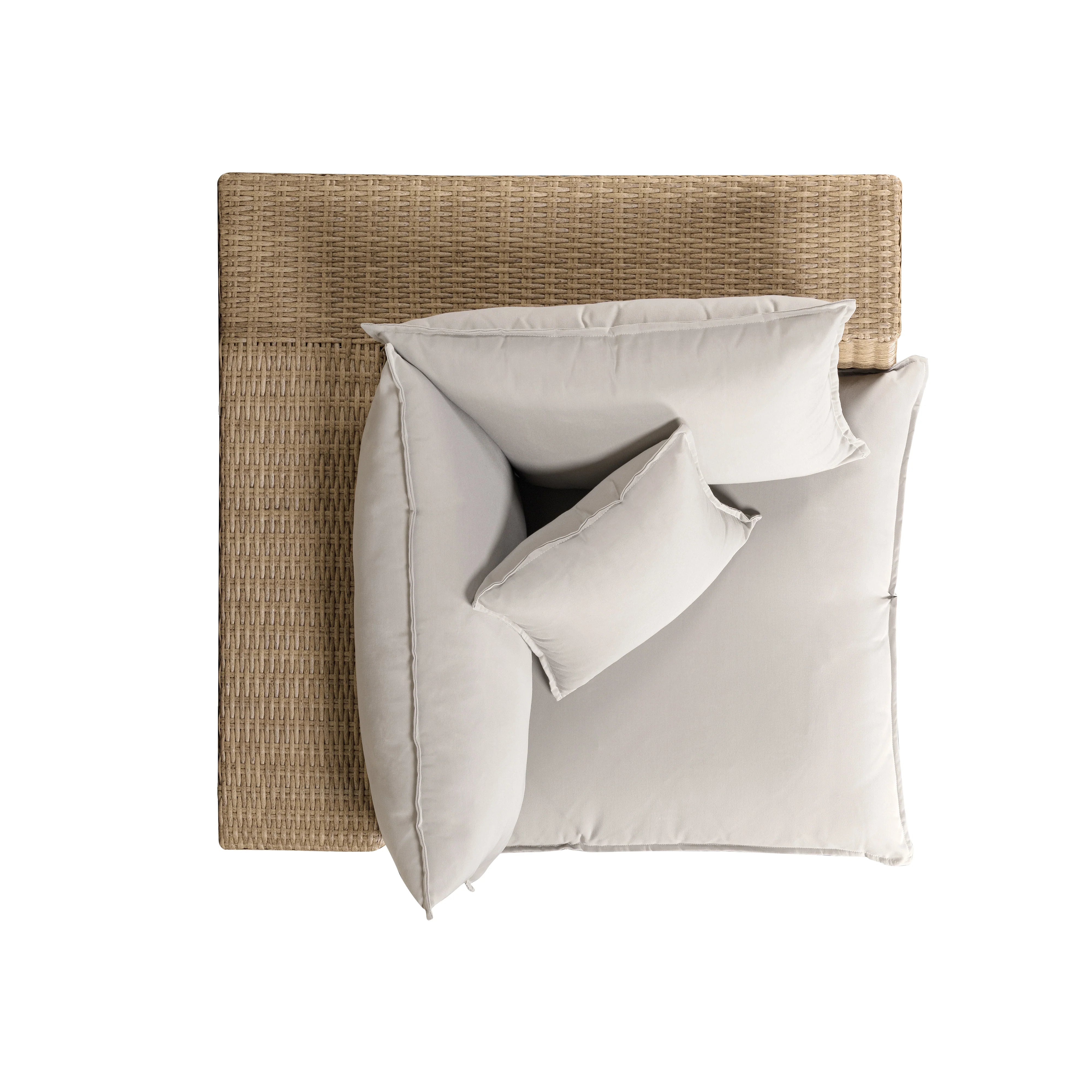 Cali Performance Fabric & Wicker Outdoor Corner Chair