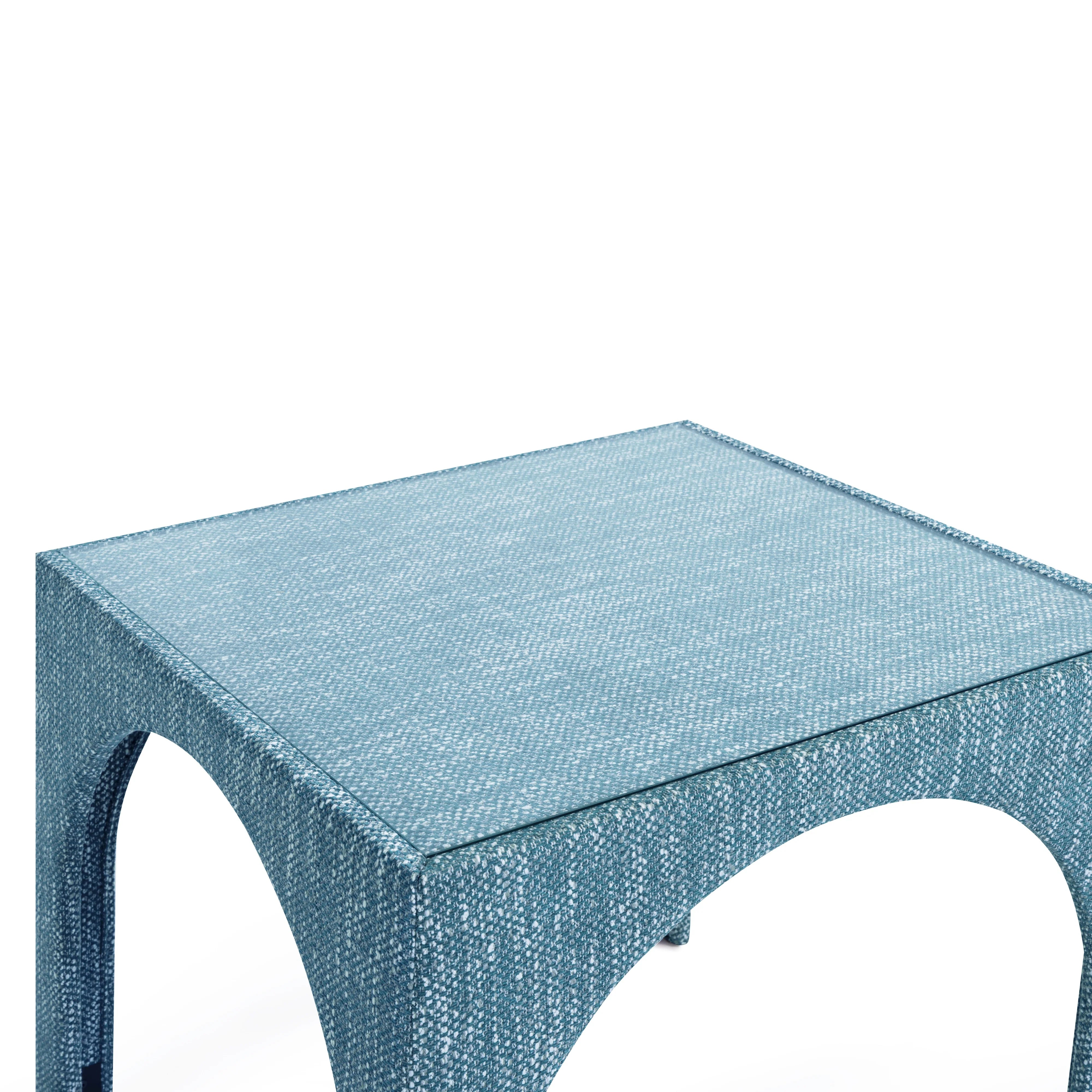 Tomlin Performance Chenille Game Table and Two Ottomans Set