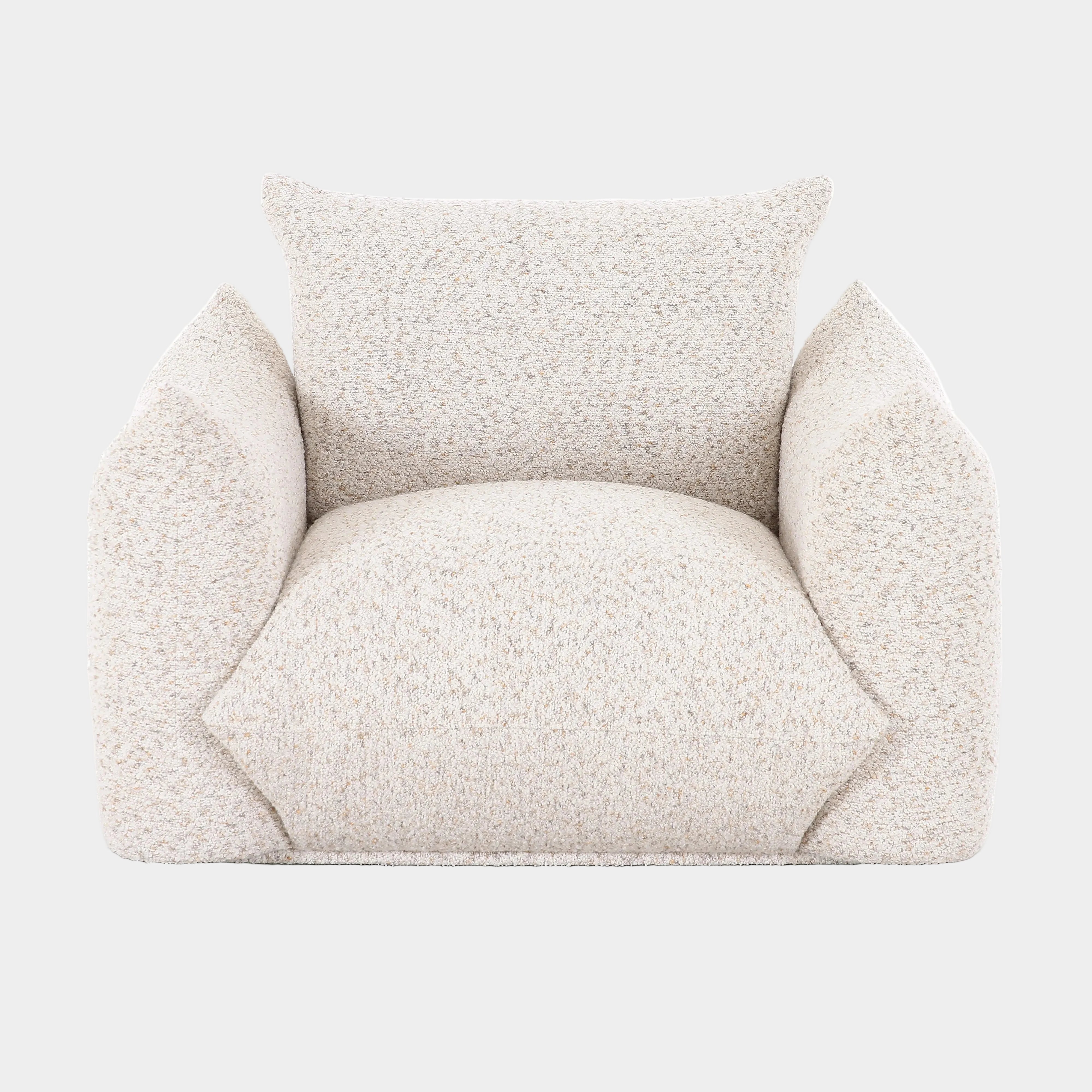 Saint Tropez Nubby Fabric Armchair in Sand