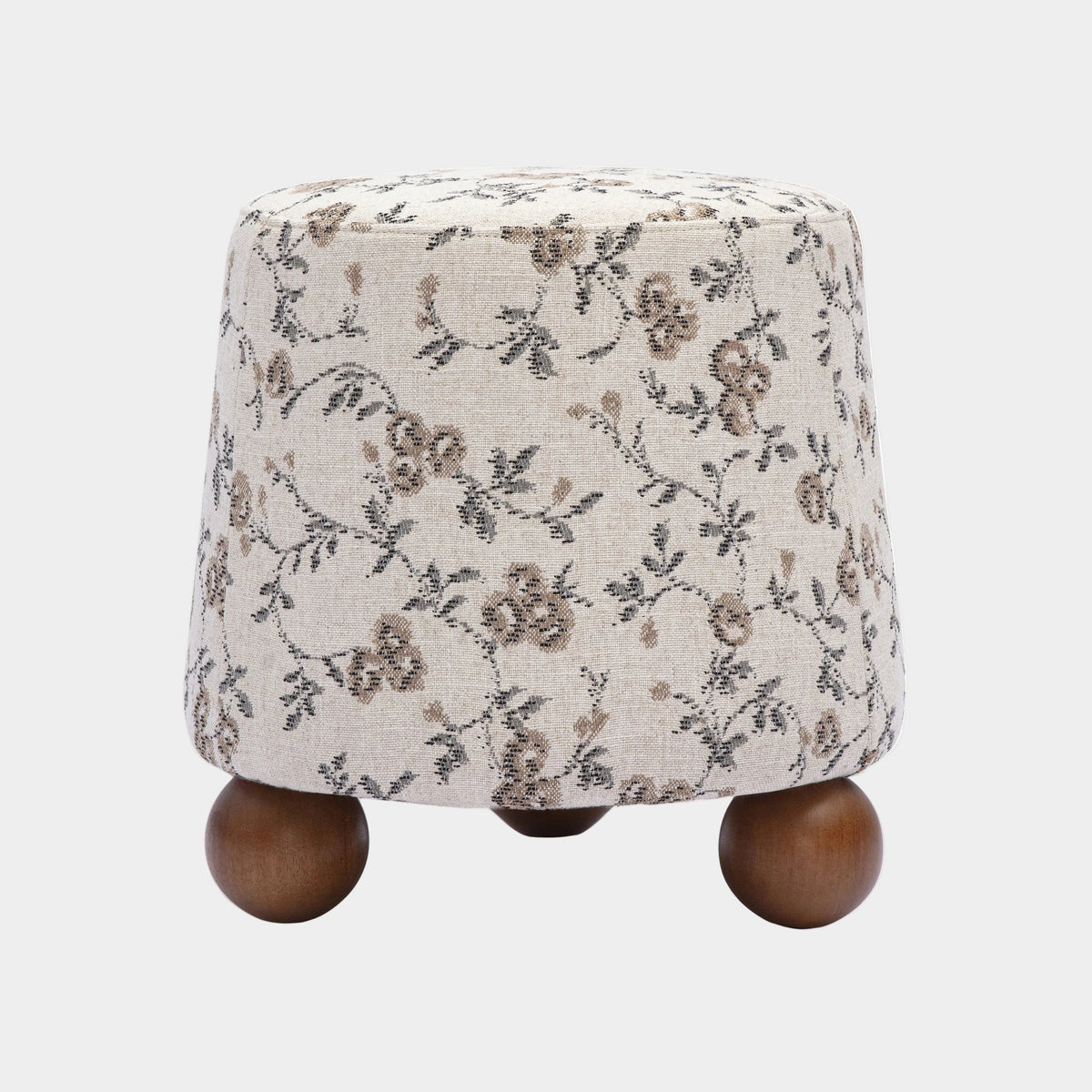 Tabouret Jaine en boucle marron chocolat