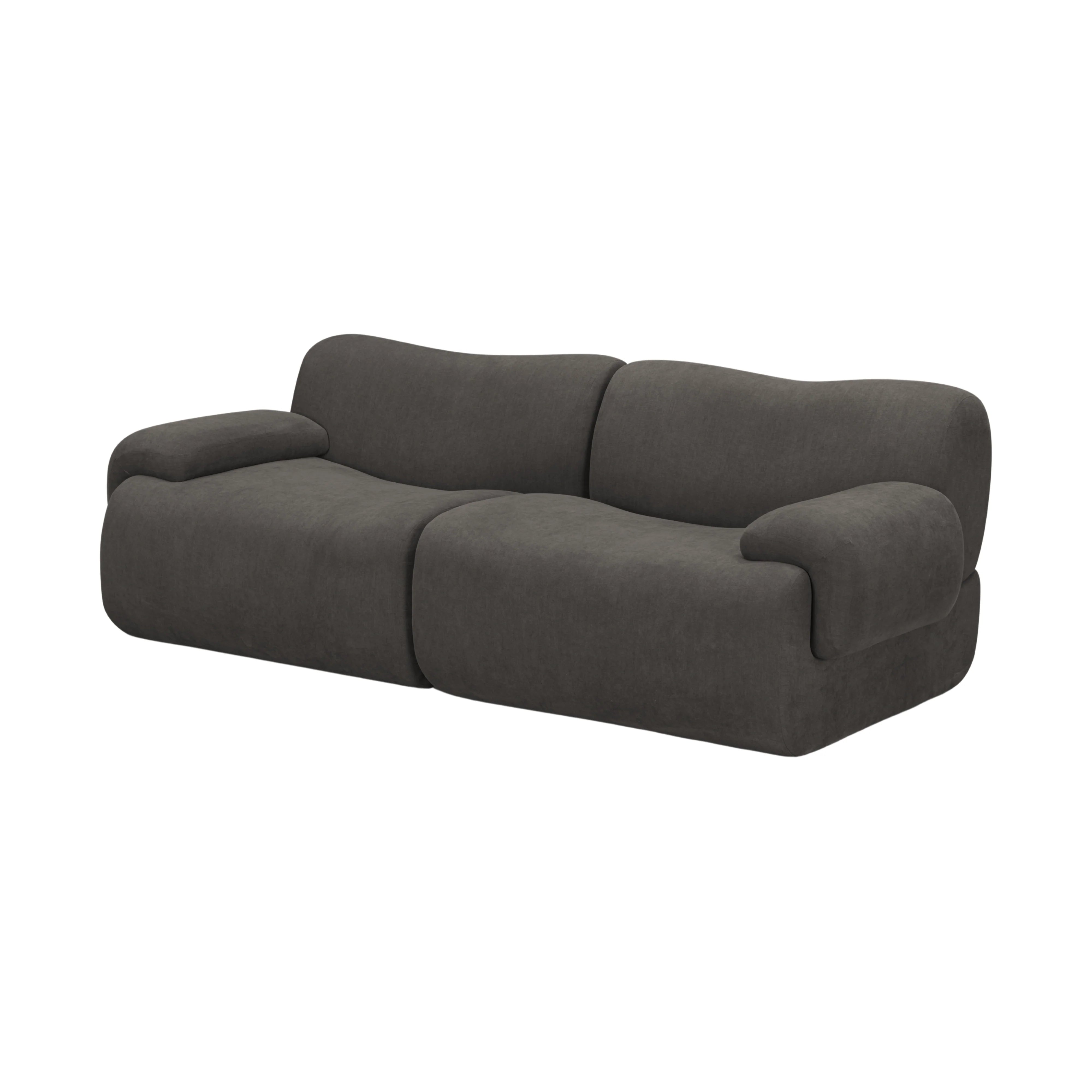 Zenith 80" Contract-Grade Upcycled Fabric Modular Loveseat