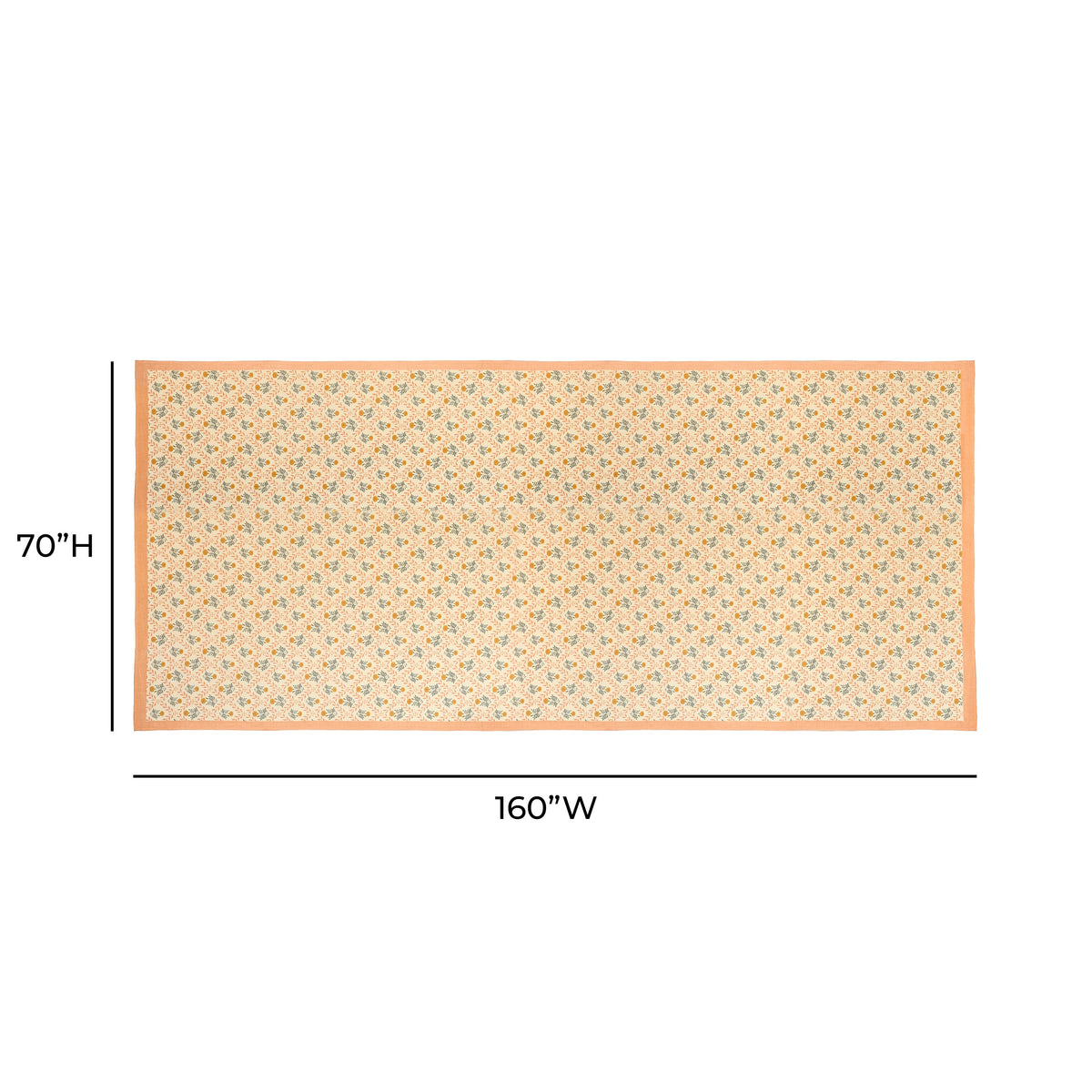 Dolce Natural Cotton Table Cloth - Blush / 70" x 160"