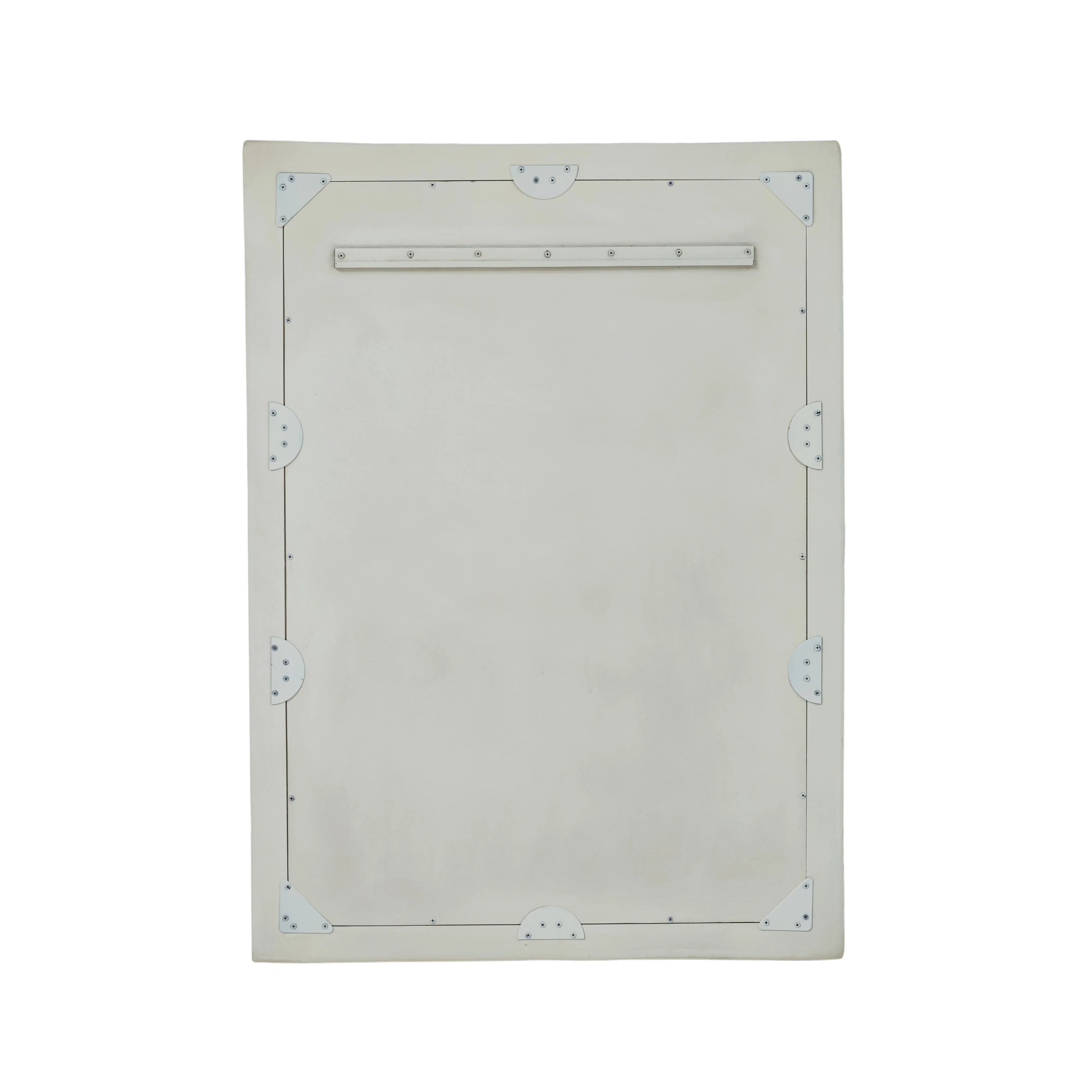 Orpheus 34"X47" Ribbed Faux Stone Rectangular Wall Mirror