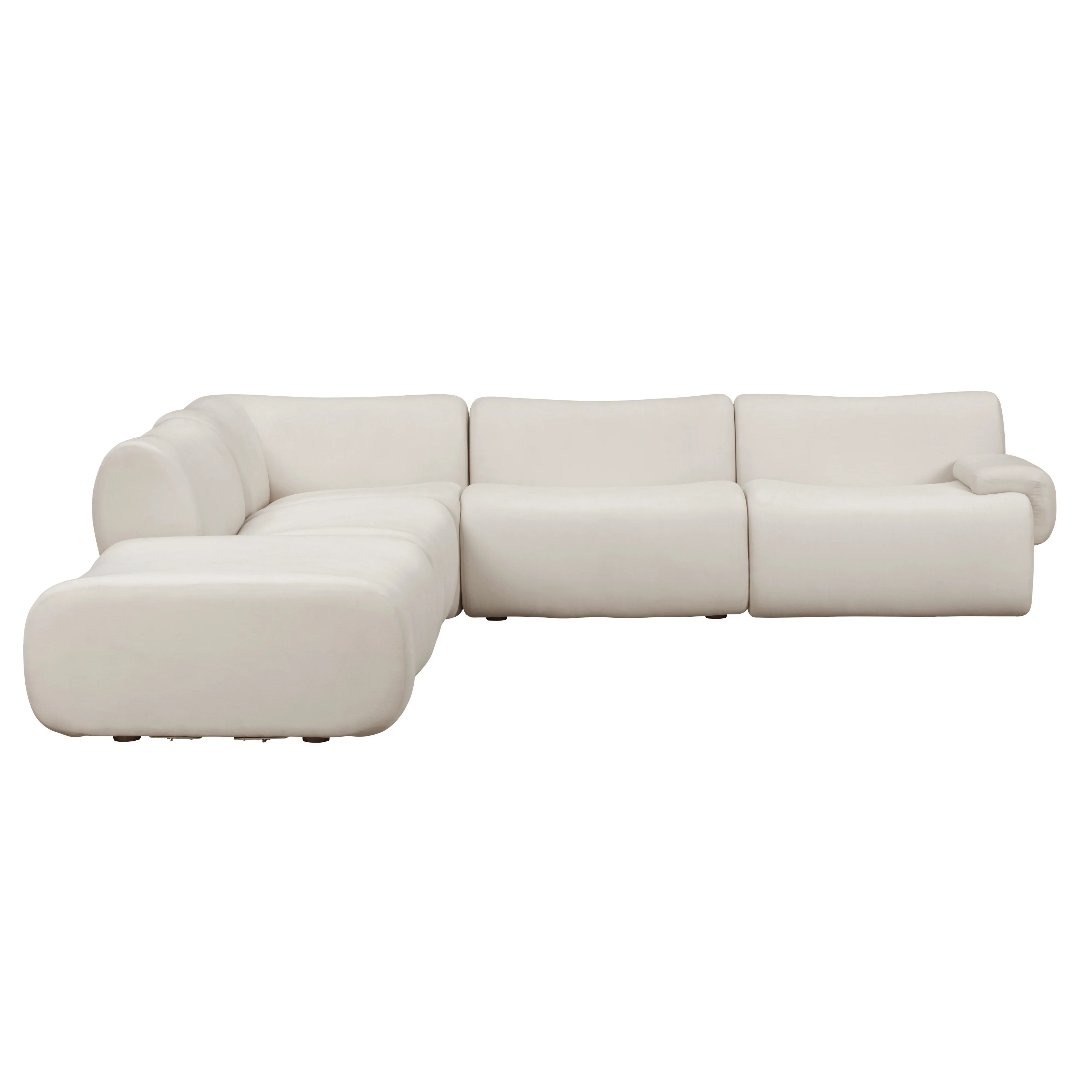 Zenith 5-Piece Contract-Grade Upcycled Fabric Modular Sectional