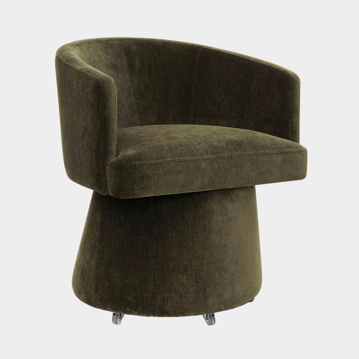 Chaise de bureau roulante en chenille recyclée Kristen Light