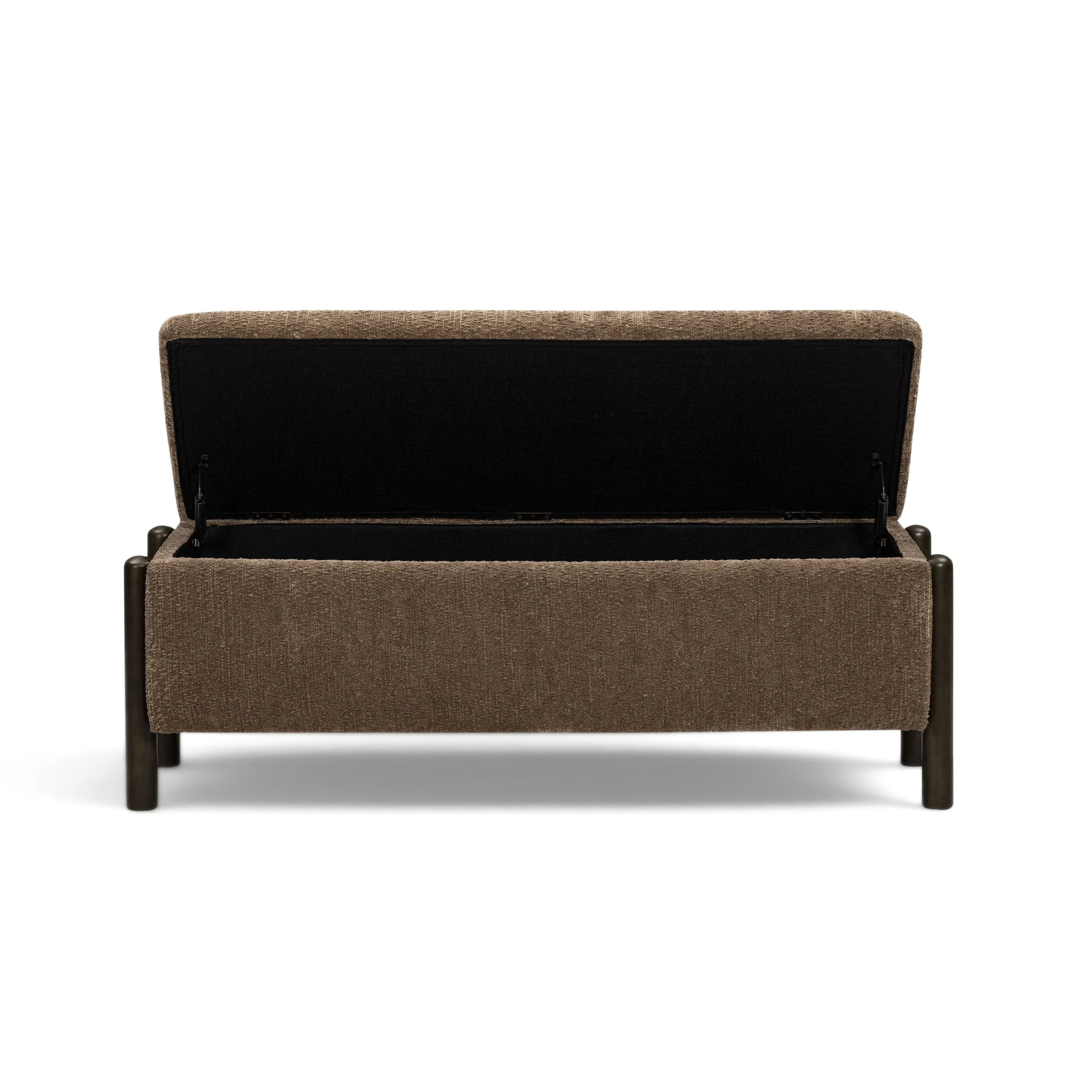 Abby 52" Nubby Fabric Storage Bench