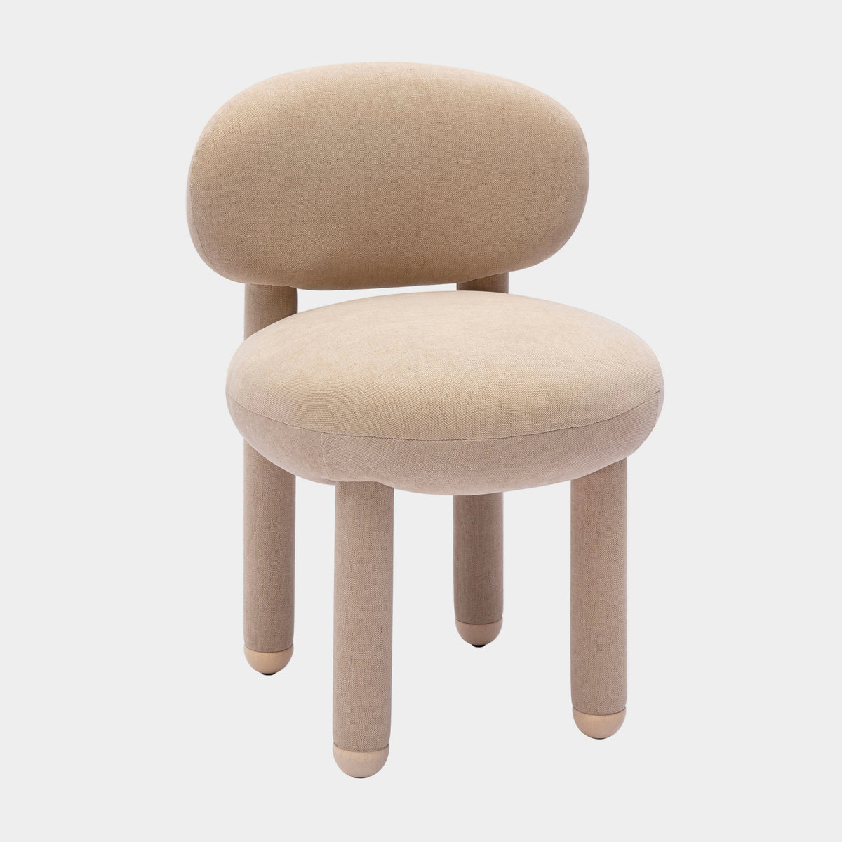 Chaise d'appoint en tissu haute performance Nubby Teal de Manu