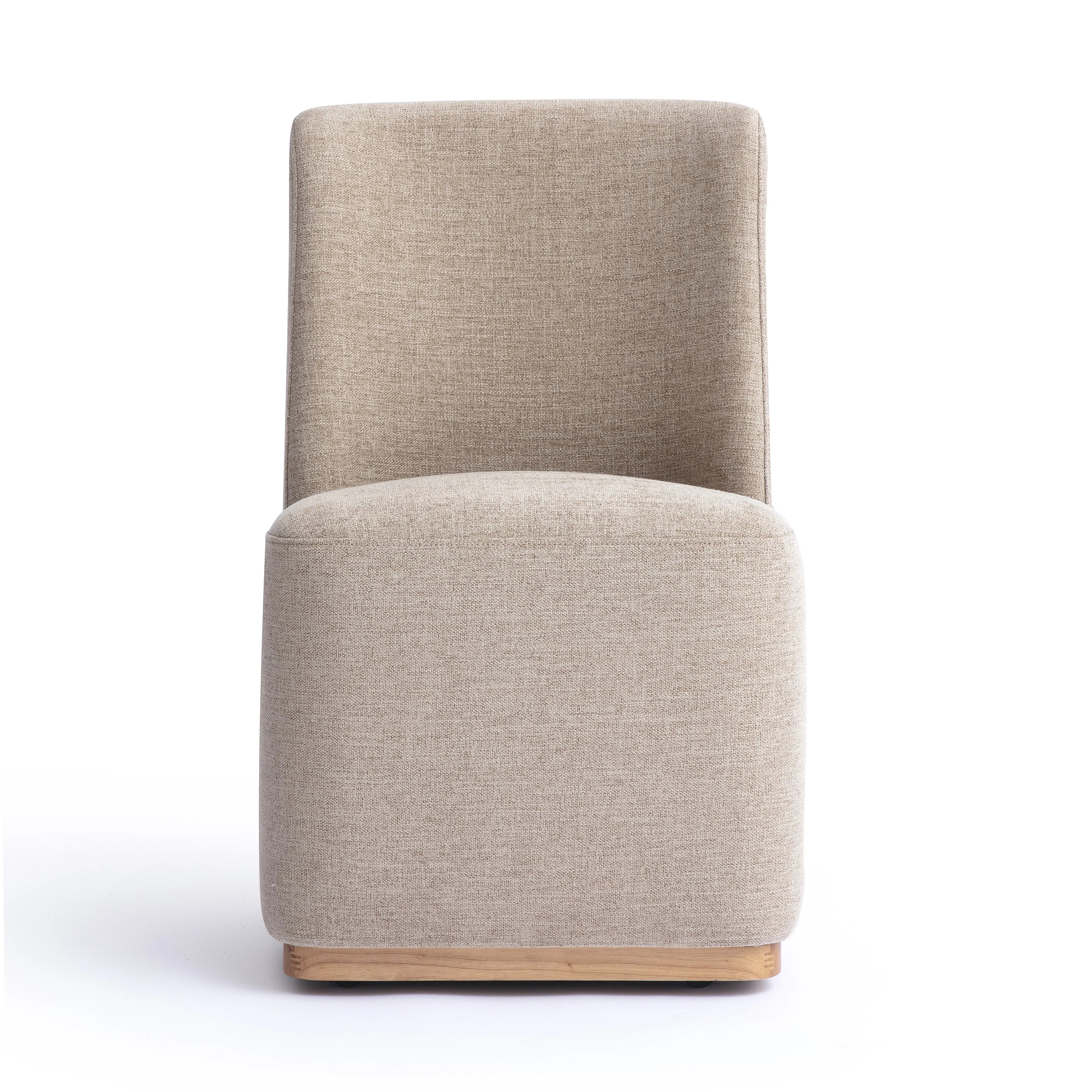 Melissa Performance Fabric Rolling Dining Chair