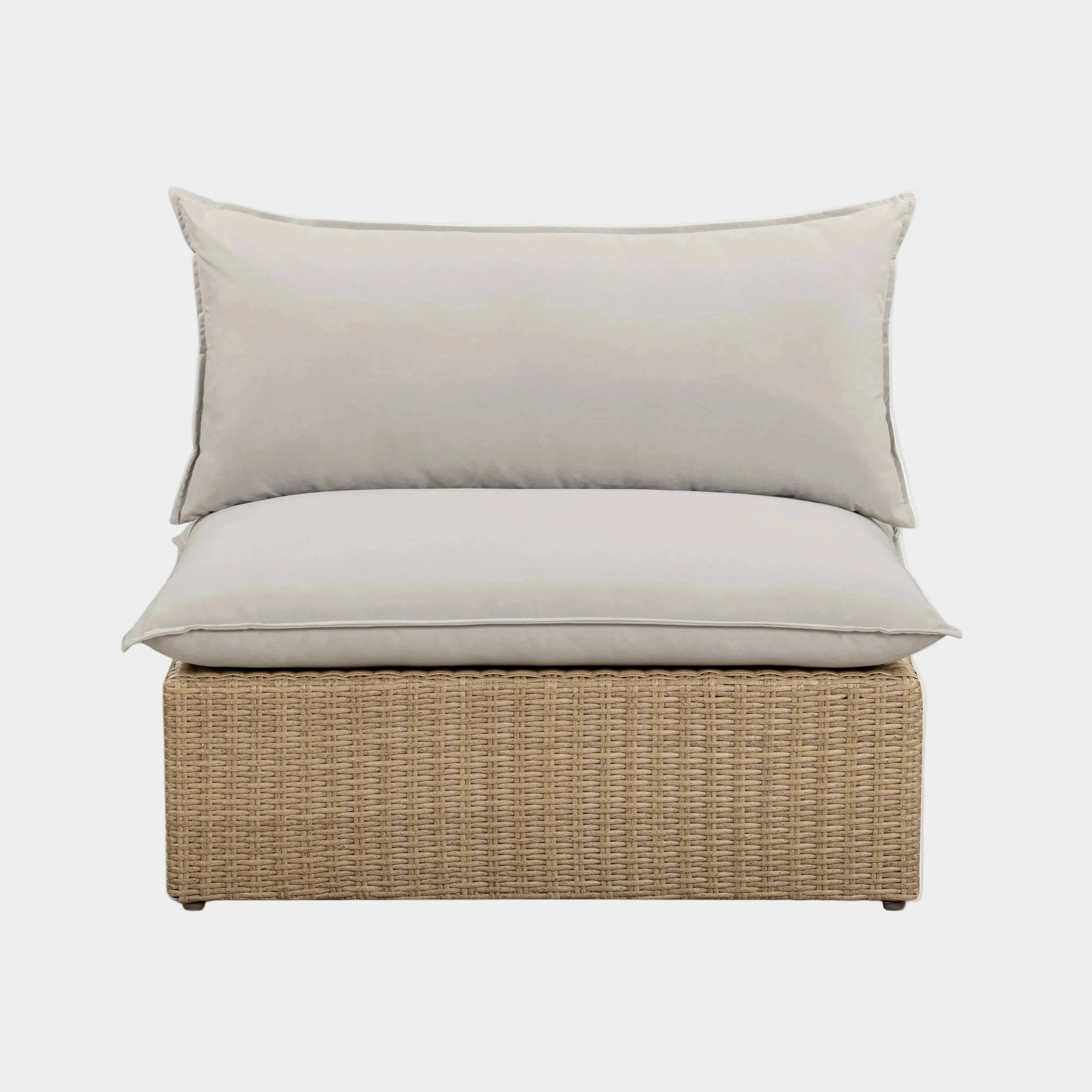 Cali Performance Fabric & Wicker Outdoor Armless Chair