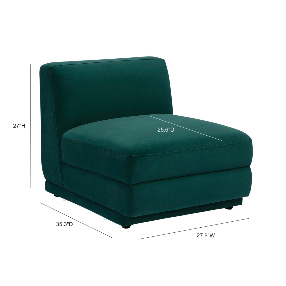Perry Modular Armless Chair