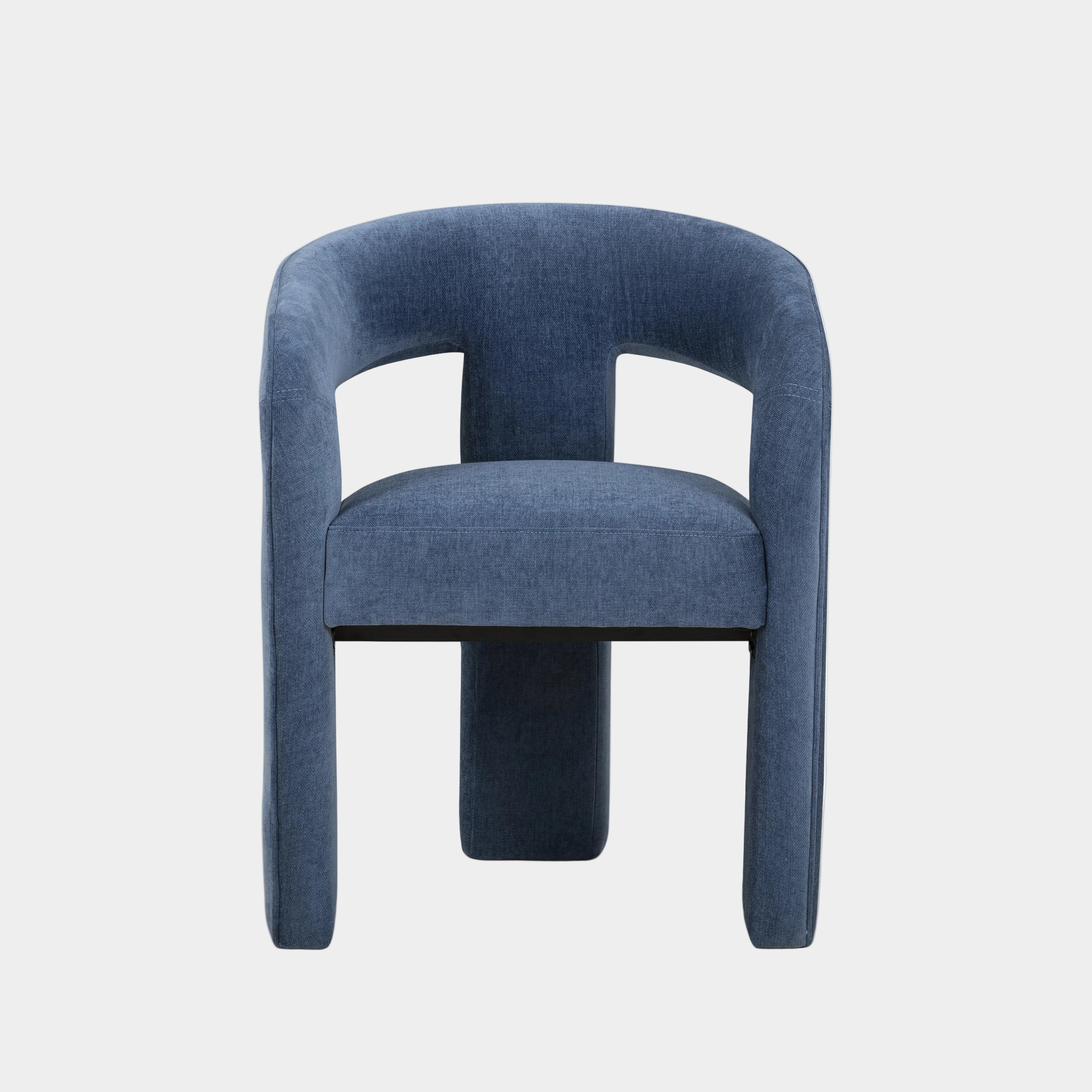 Malone Denim Blue Performance Fabric Dining Chair