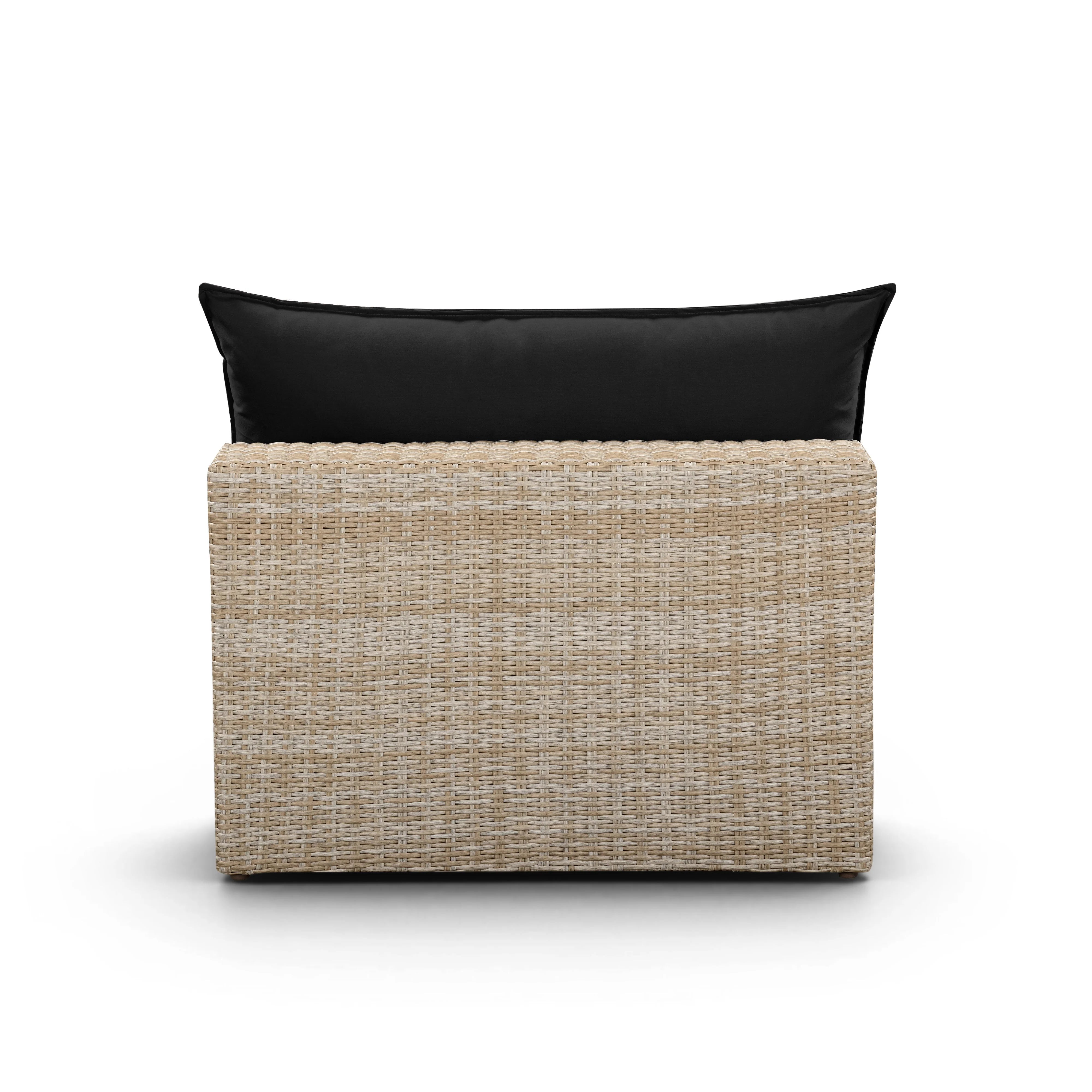 Cali Performance Fabric & Wicker Outdoor Armless Chair