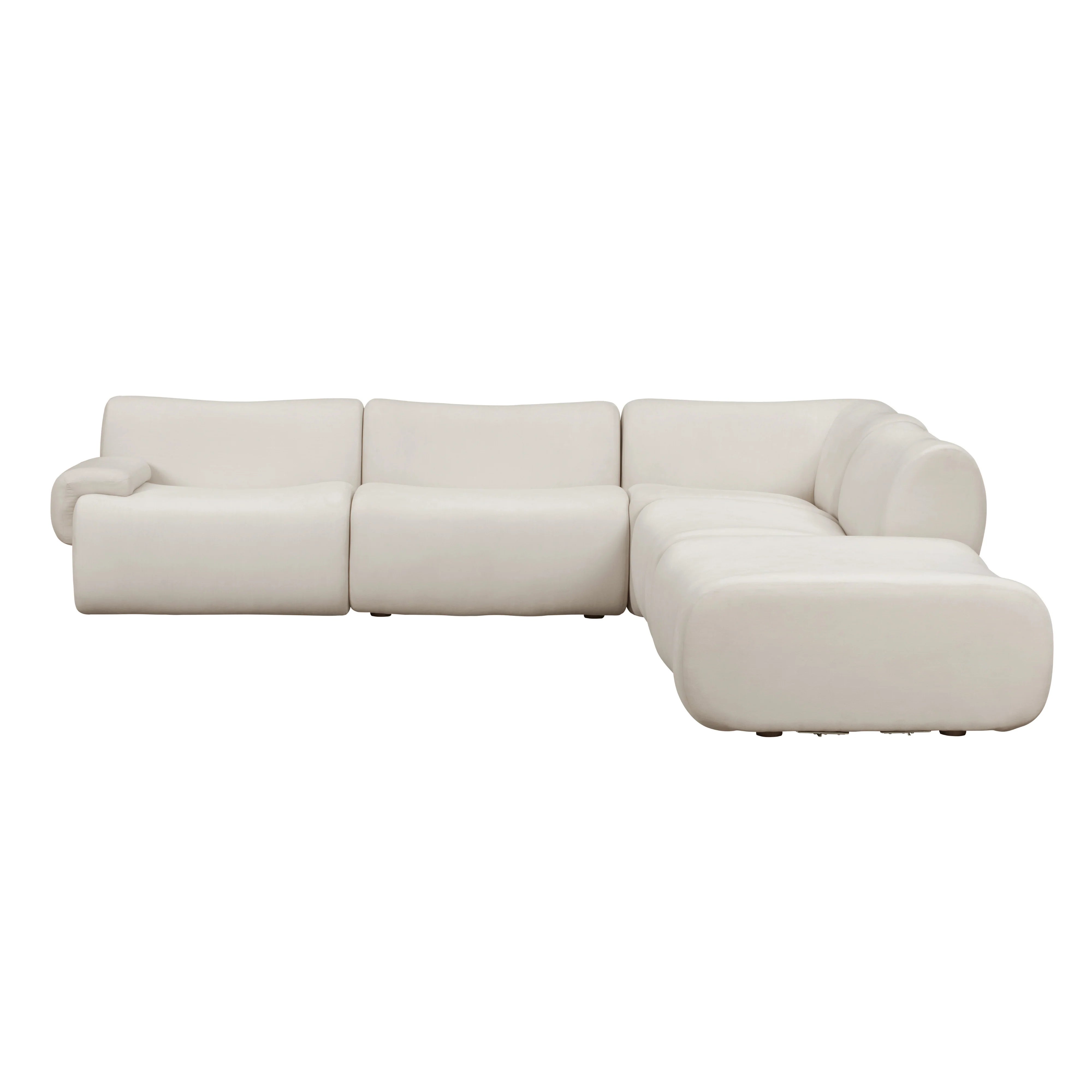 Zenith 5-Piece Contract-Grade Upcycled Fabric Modular Sectional