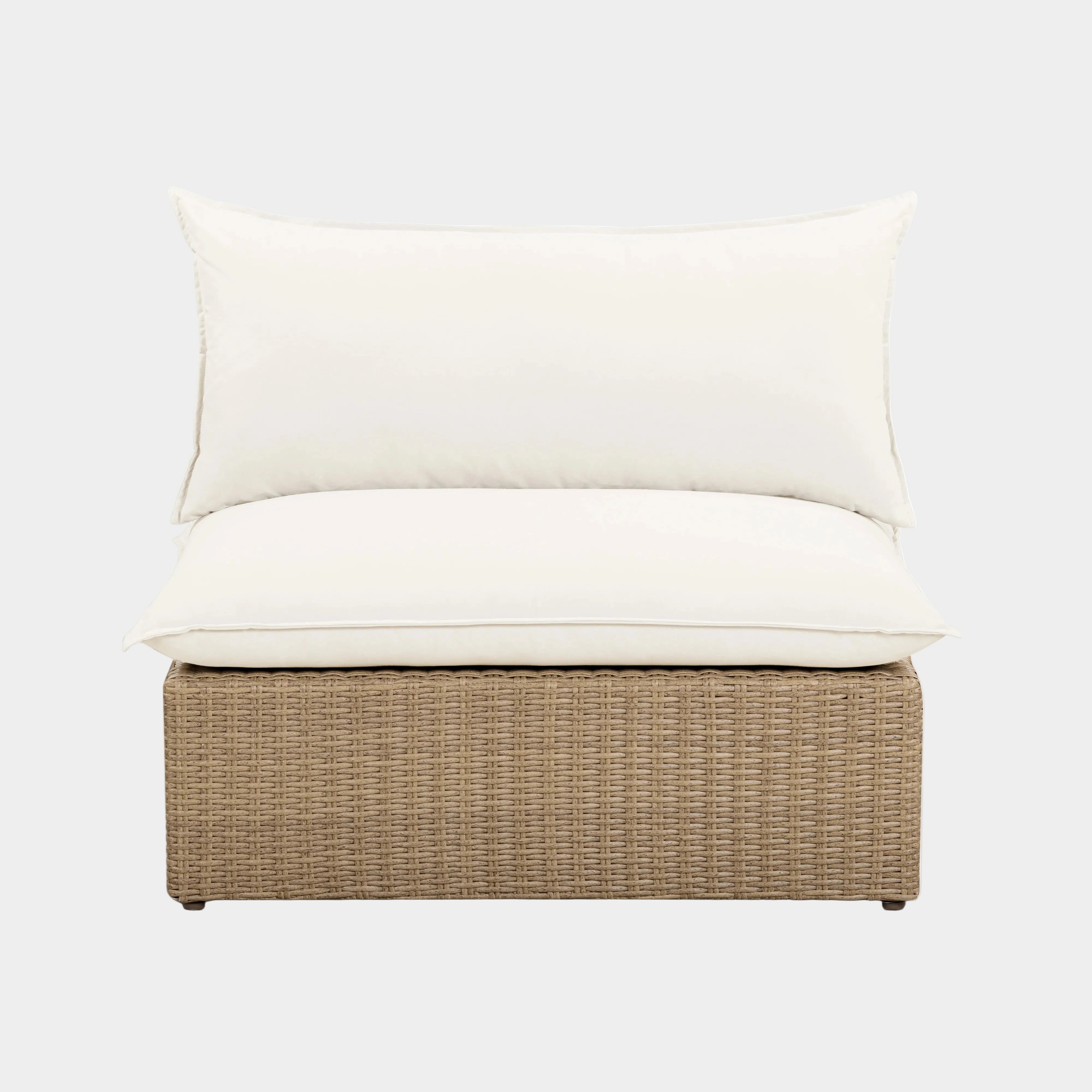 Cali Performance Fabric & Wicker Outdoor Armless Chair