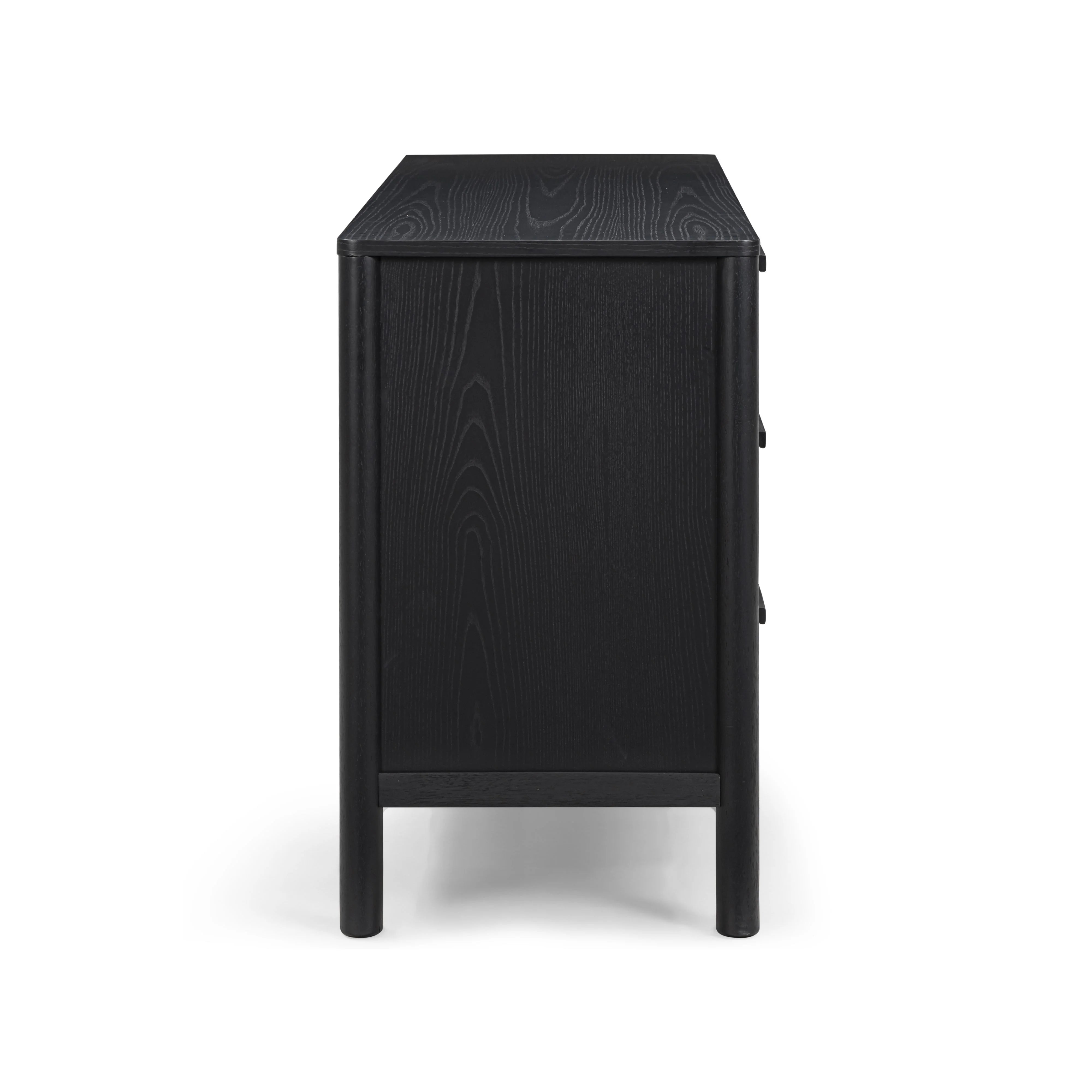 Tyra 62" Black Ash 6-Drawer Dresser
