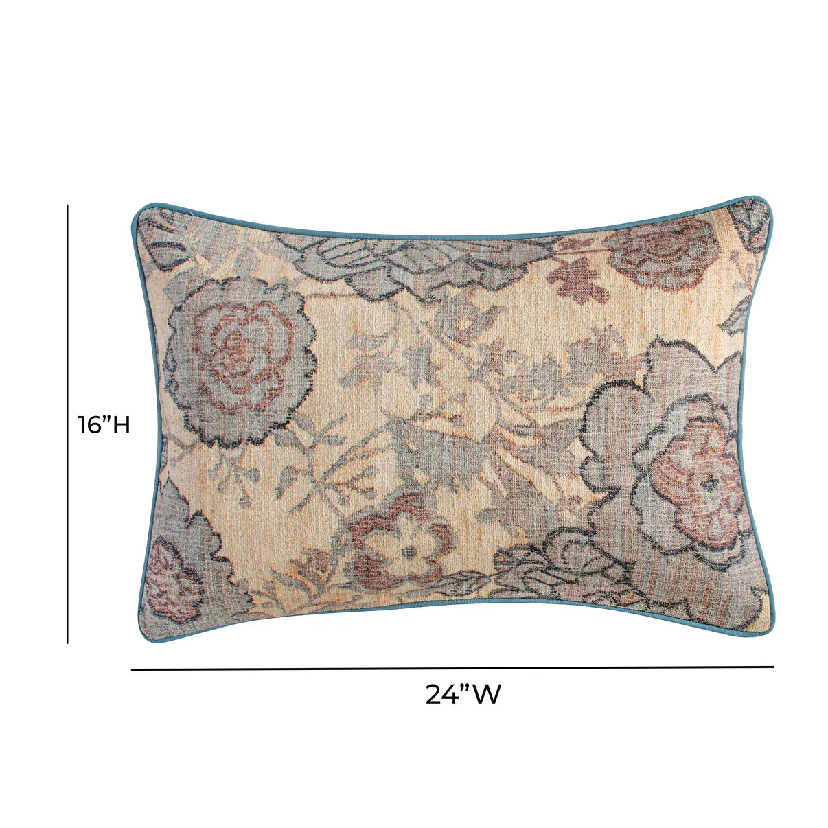 Coussin rectangulaire tissé blanc Destiny 24" x 16"
