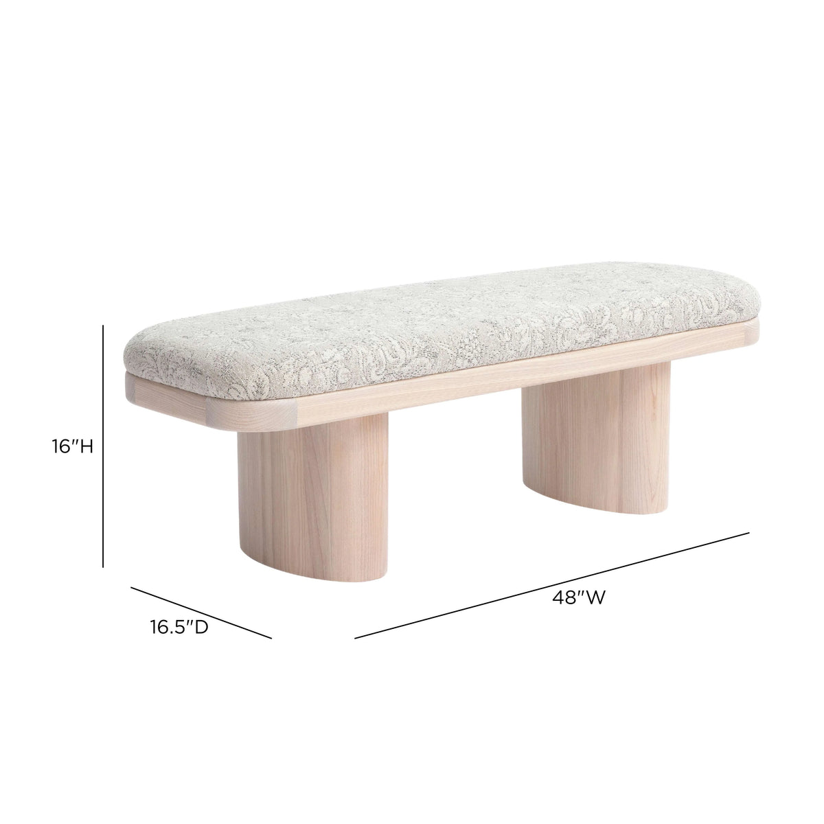 Ollie Upholstered Bench (48"-57")