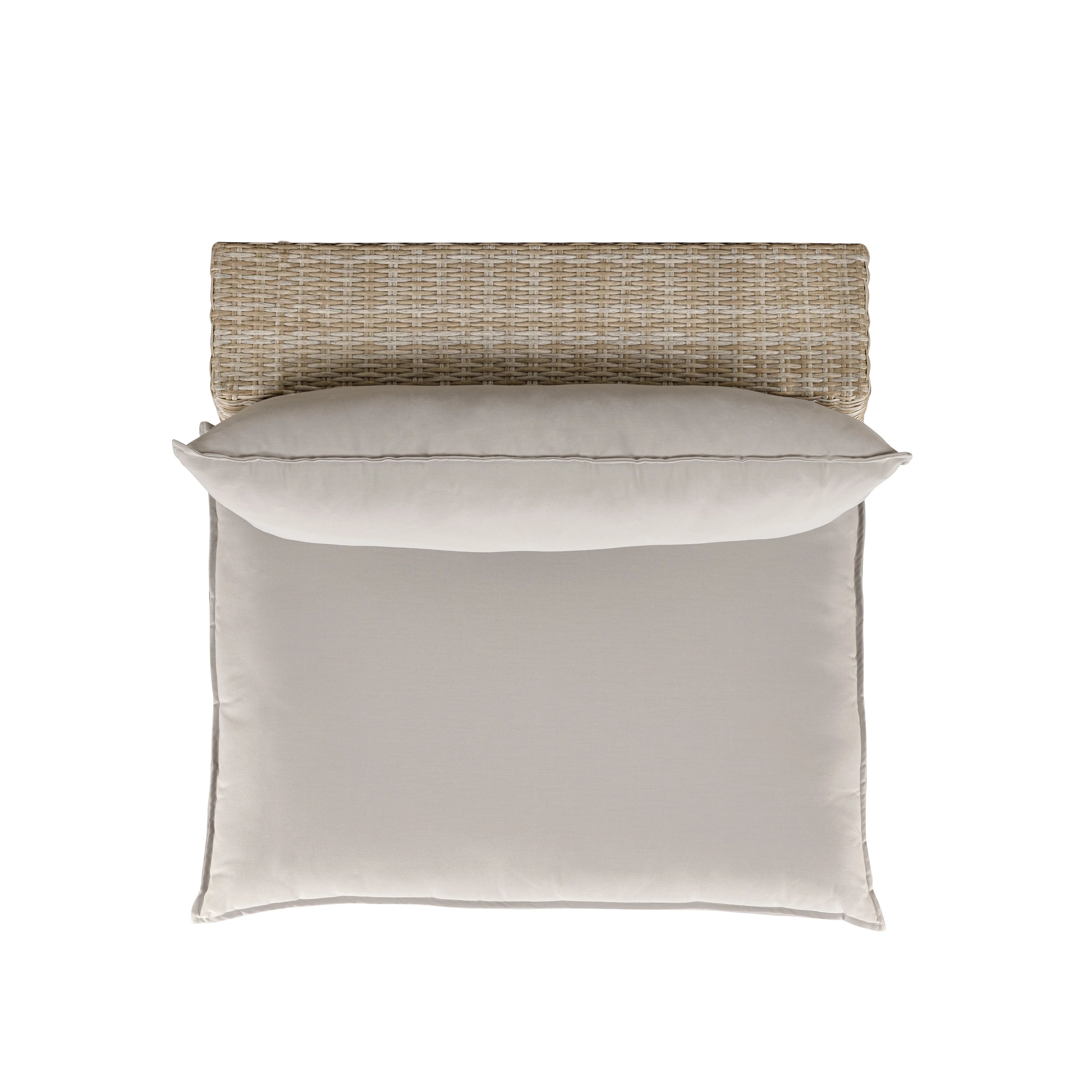 Cali Performance Fabric & Wicker Outdoor Armless Chair