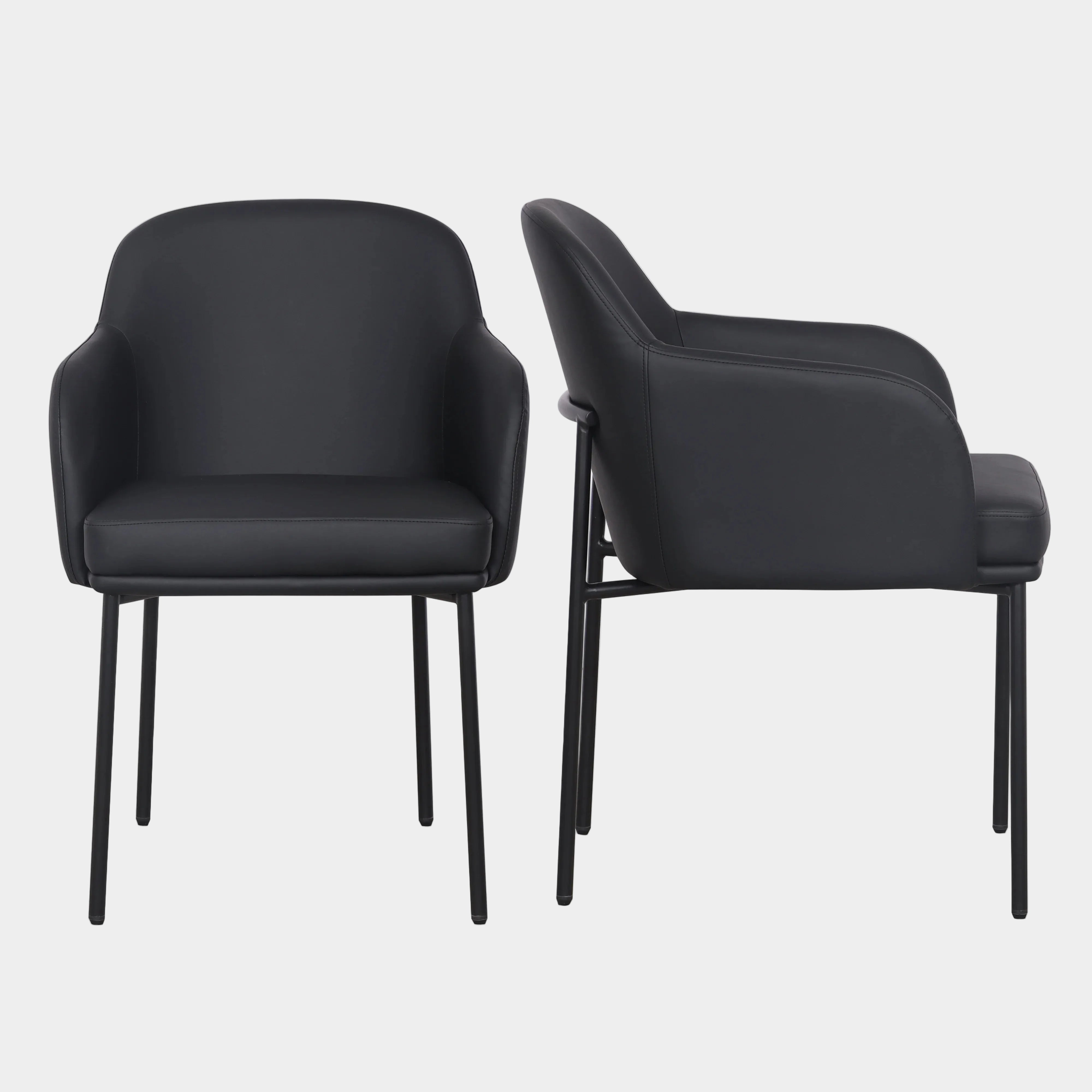 Sydney Performance Vegan Leather Armchair - Set of 2