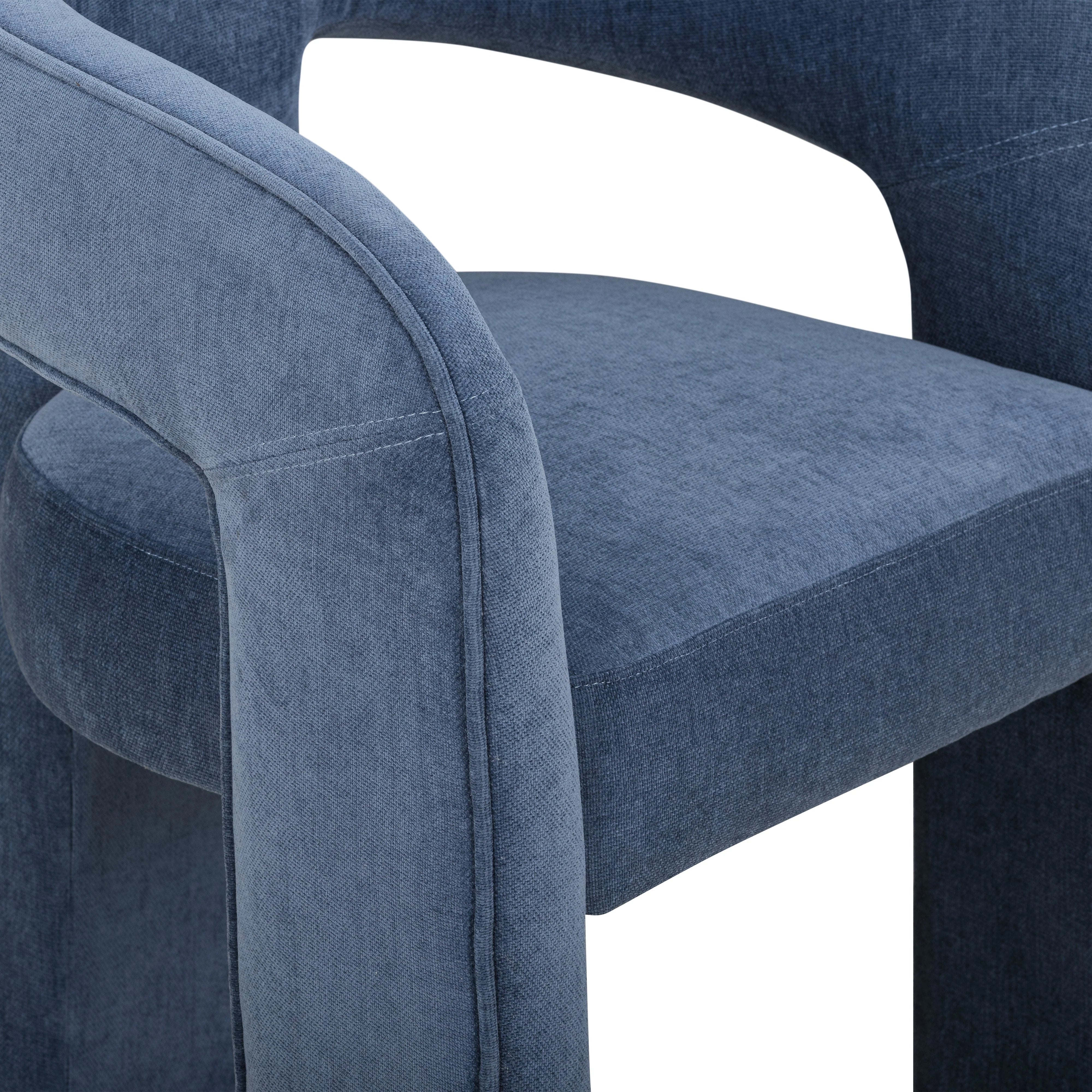 Malone Denim Blue Performance Fabric Dining Chair