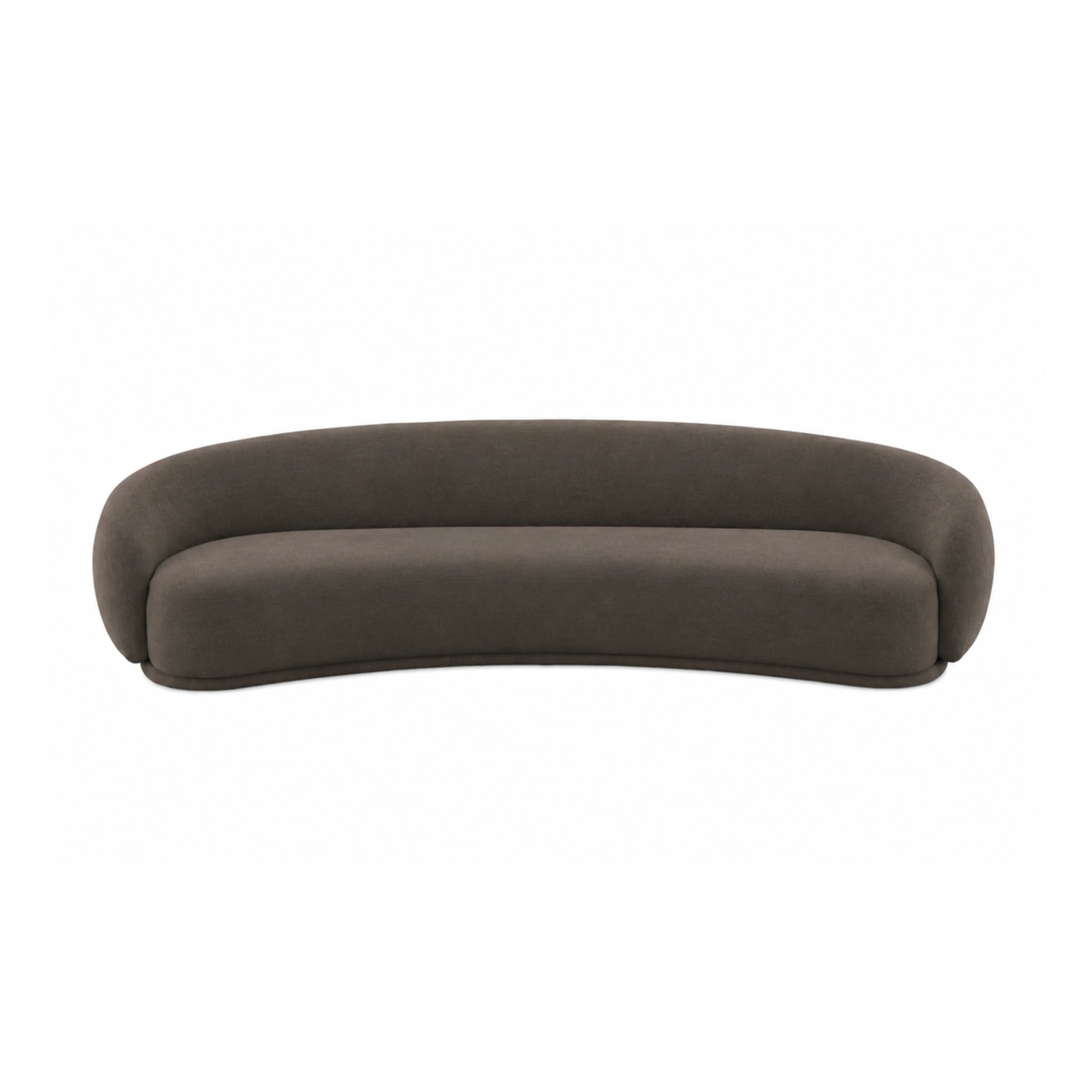Kendall 120" Java Brown Textured Chenille Sofa