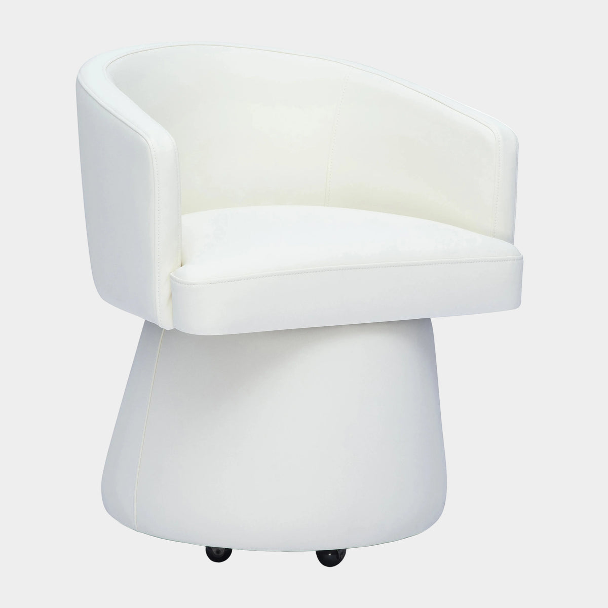 Chaise de bureau roulante en chenille recyclée Kristen Light