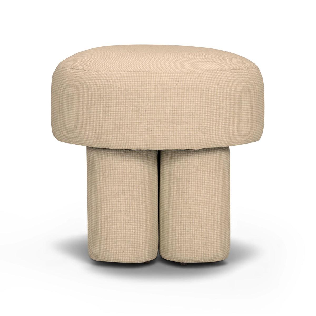 Masha Striped Performance Linen Accent Stool