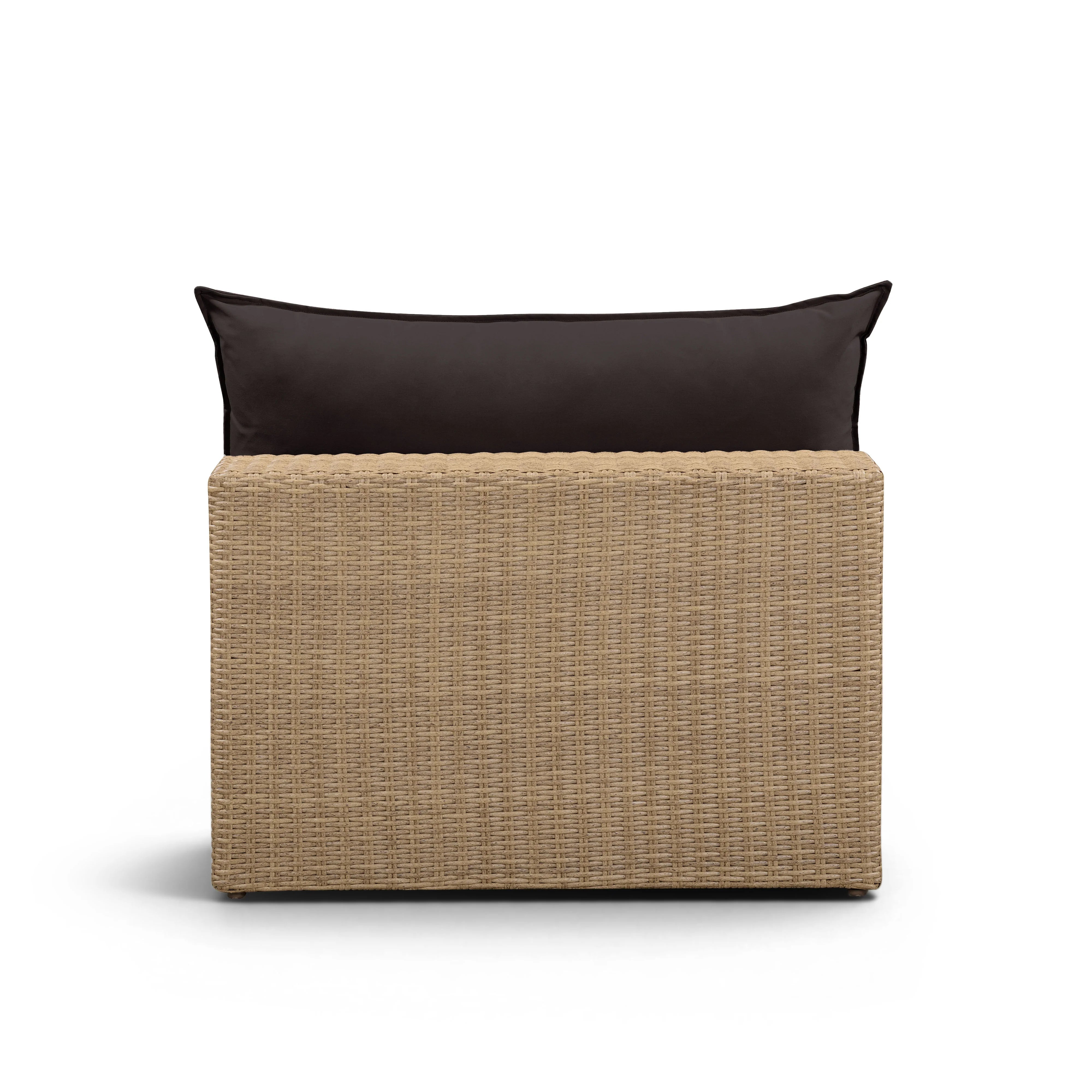 Cali Performance Fabric & Wicker Outdoor Armless Chair