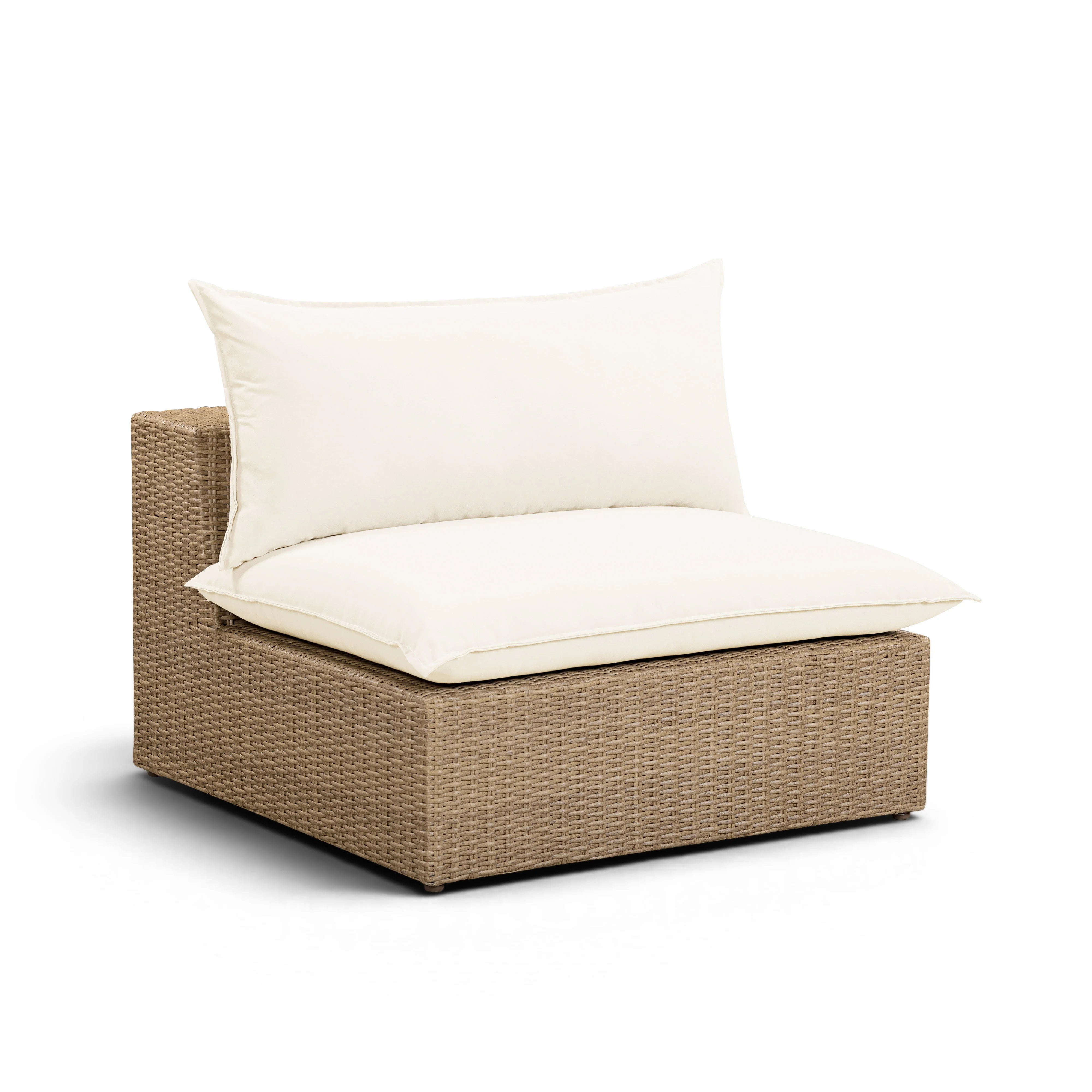 Cali Performance Fabric & Wicker Outdoor Armless Chair