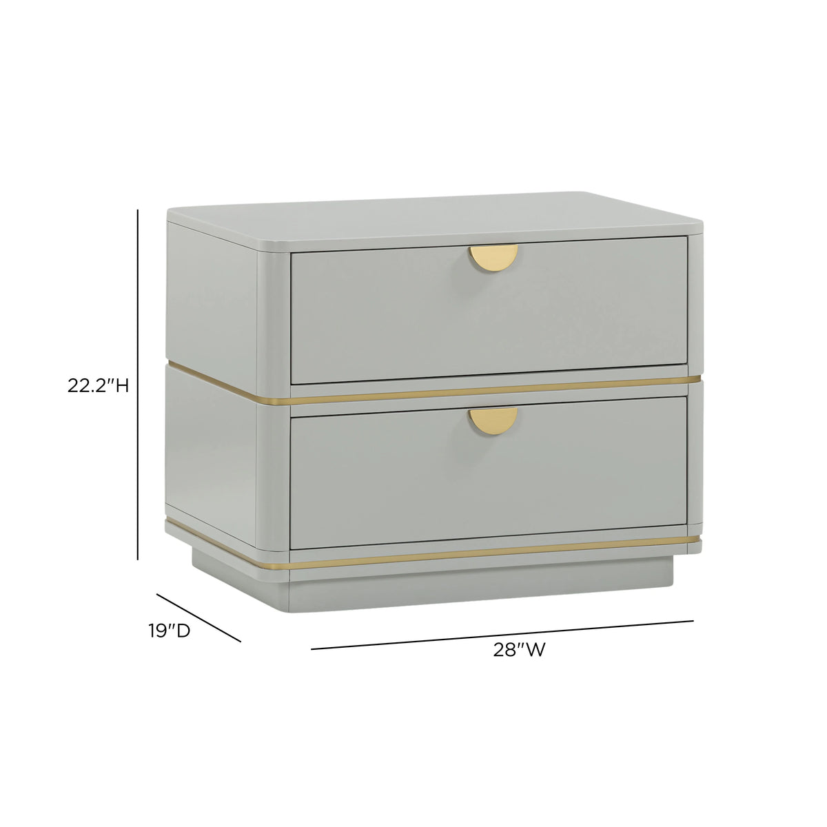 Julieta 28" 2-Drawer Nightstand