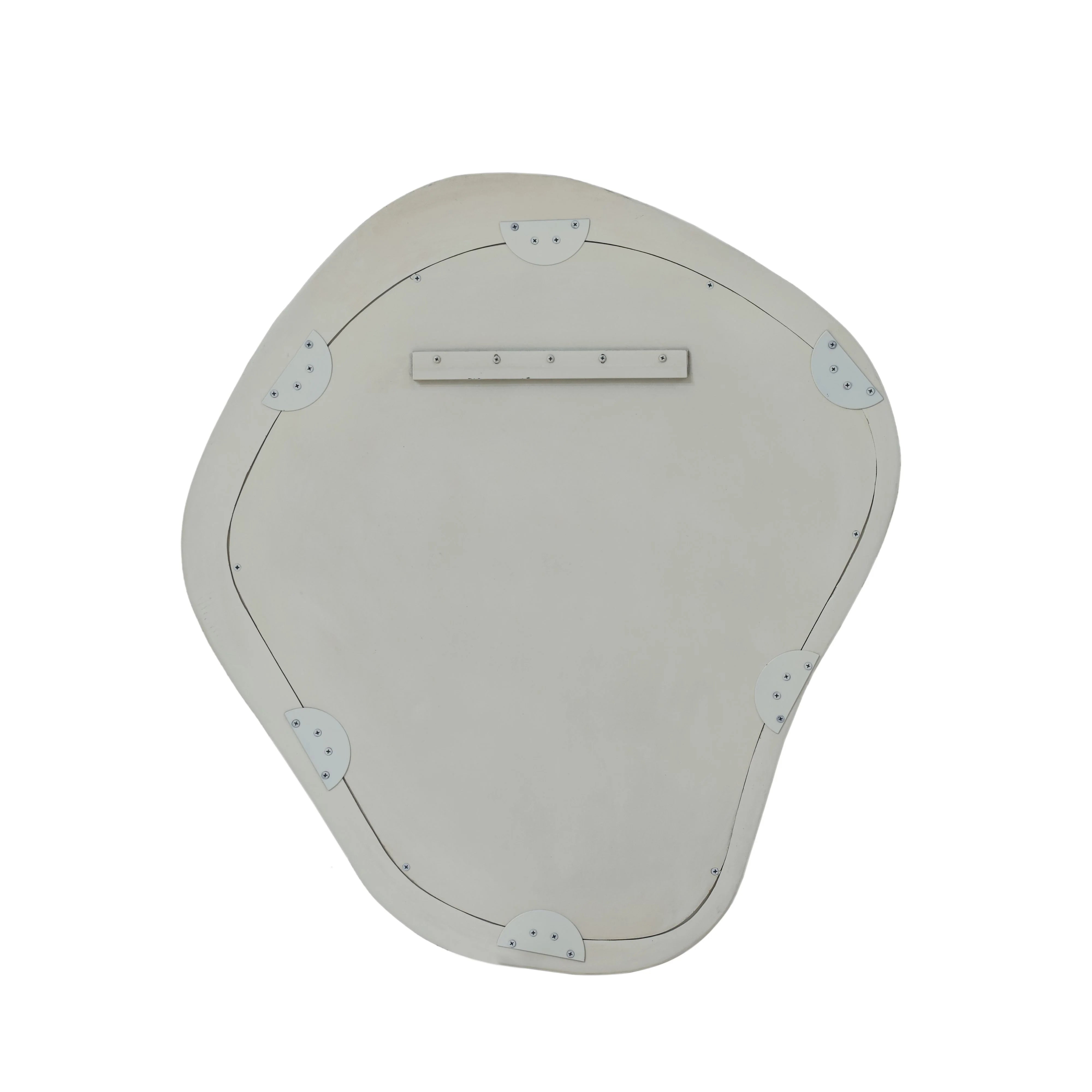 Orpheus 35"X31" Ribbed Faux Stone Wall Mirror