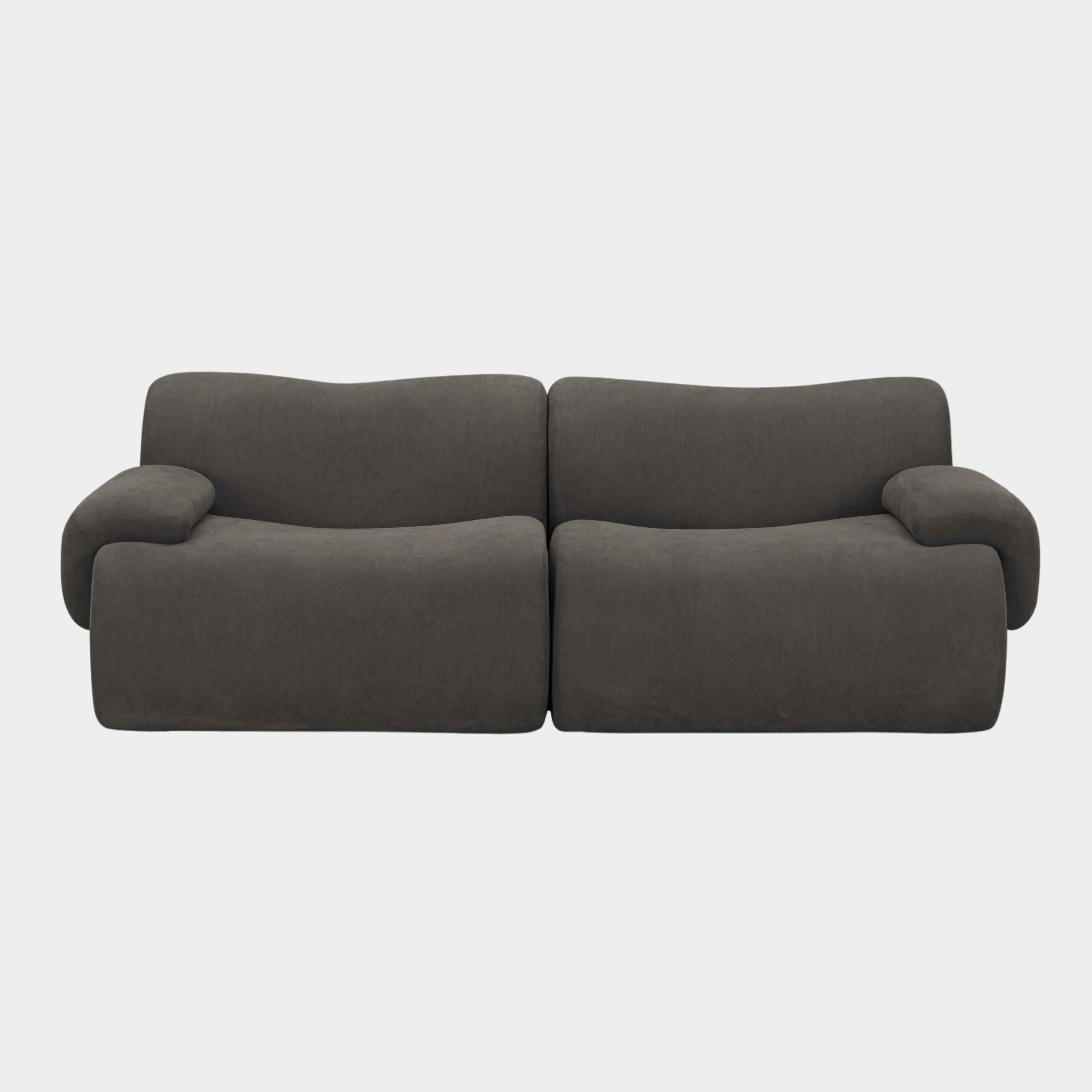 Zenith 80" Contract-Grade Upcycled Fabric Modular Loveseat