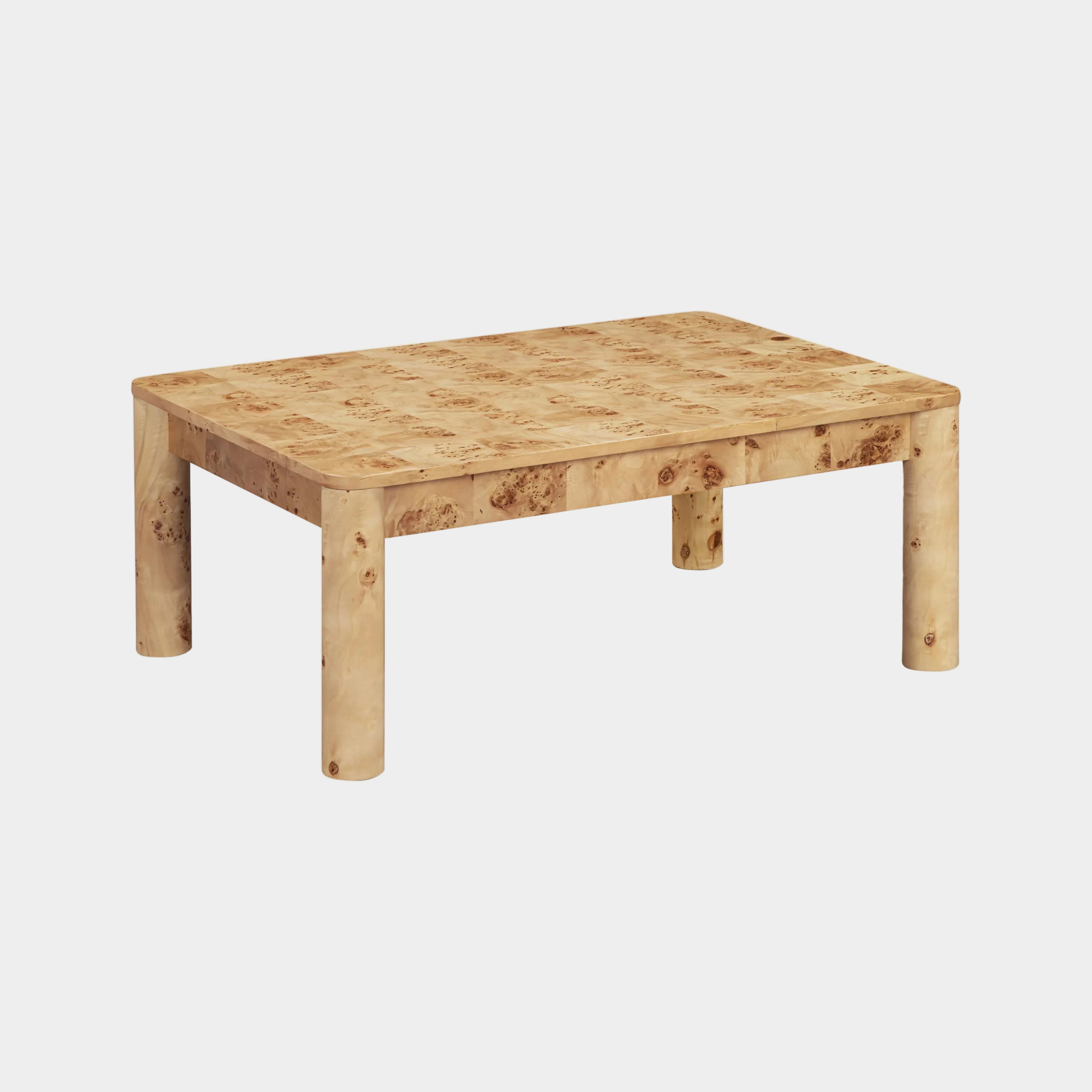 Berri 39" Natural Burl Coffee Table