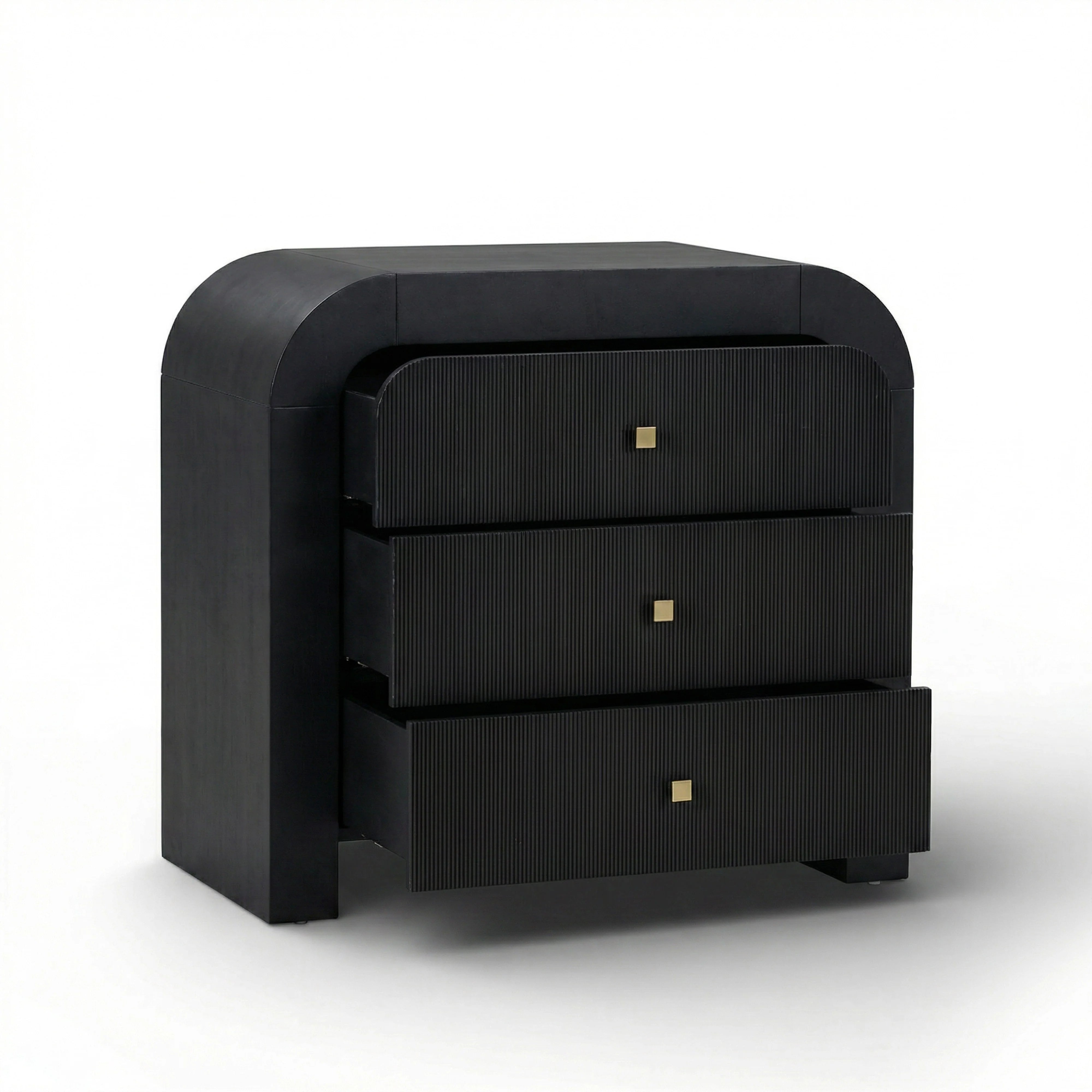 Hump 38" Arched 3-Drawer Bedside Chest