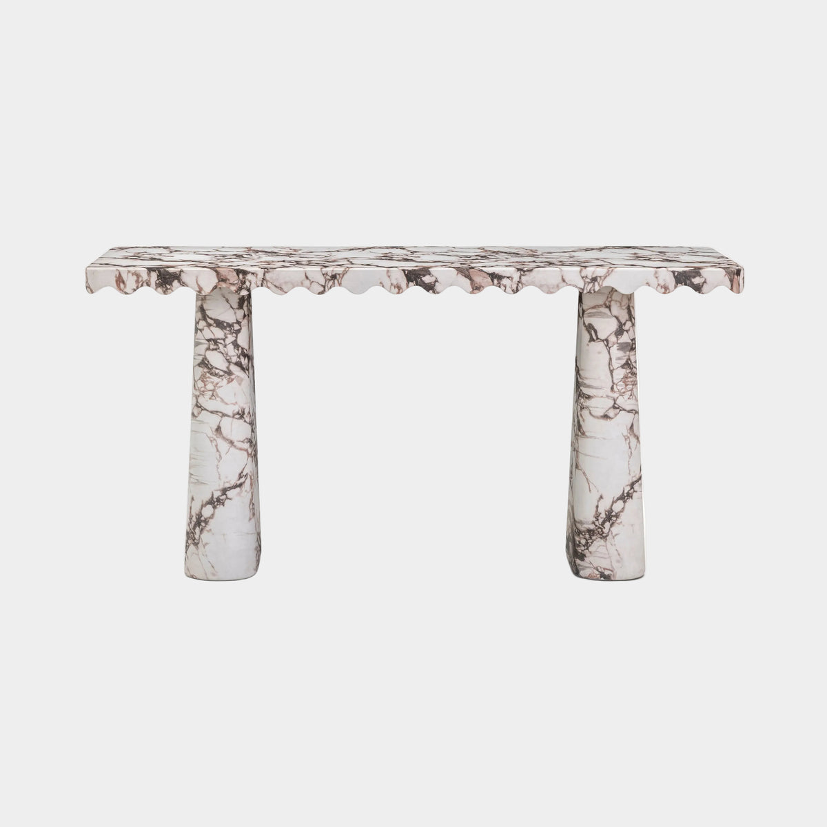 Janice 61" Faux Breccia Marble Console Desk