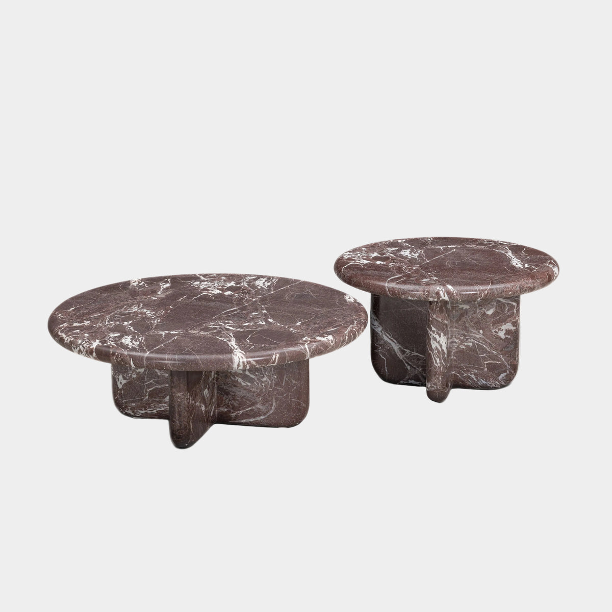 Juju 2-Piece Faux Marble Indoor/Outdoor Nesting Coffee Table Set