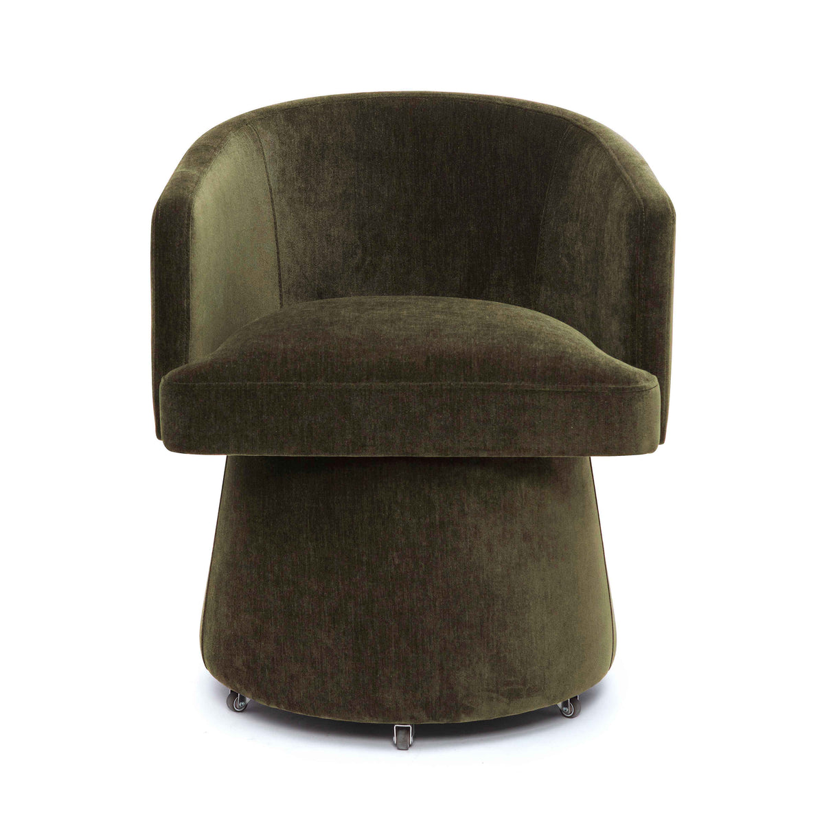 Chaise de bureau roulante en chenille recyclée Kristen Light