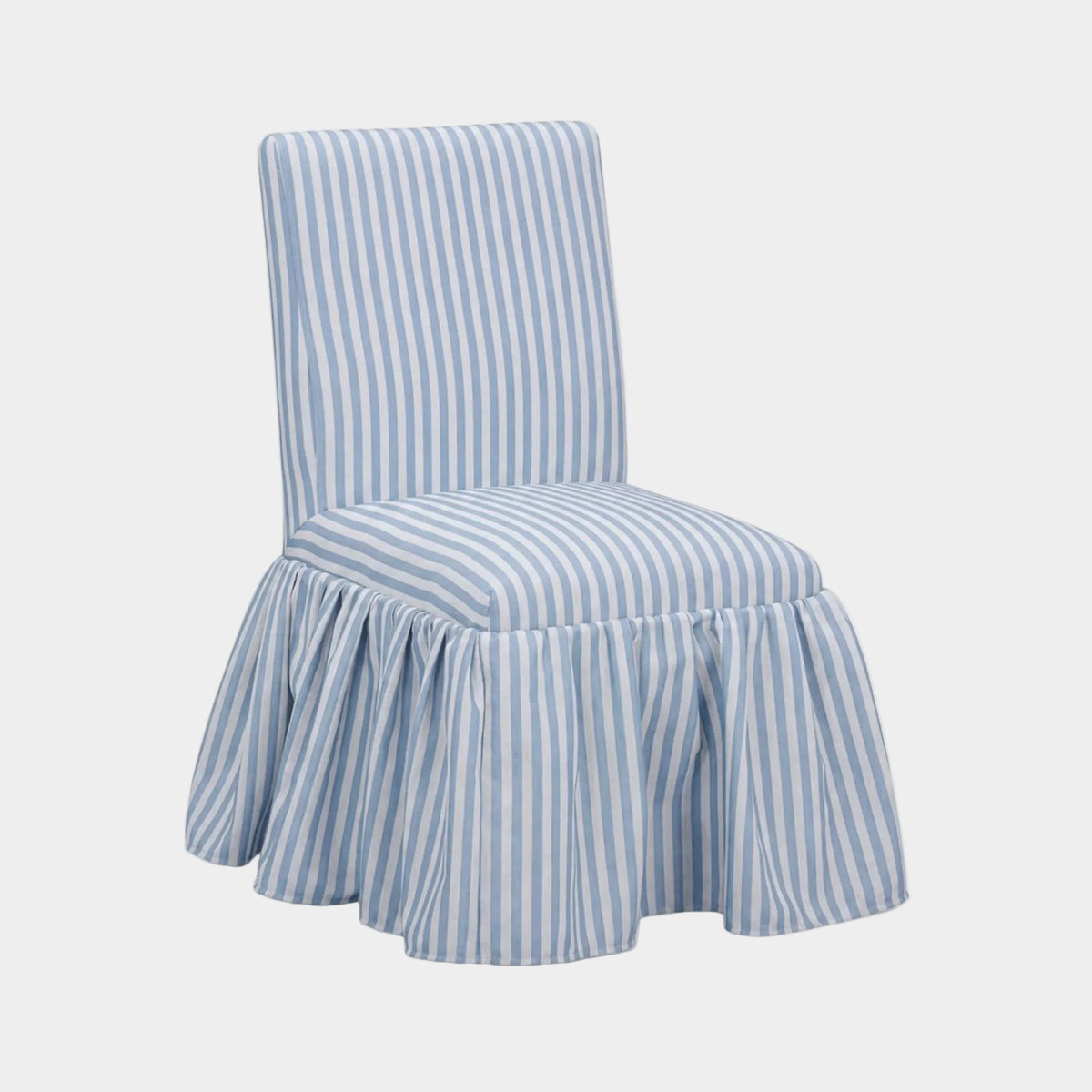 Gertrude Striped Performance Linen Skirted Dining Chair