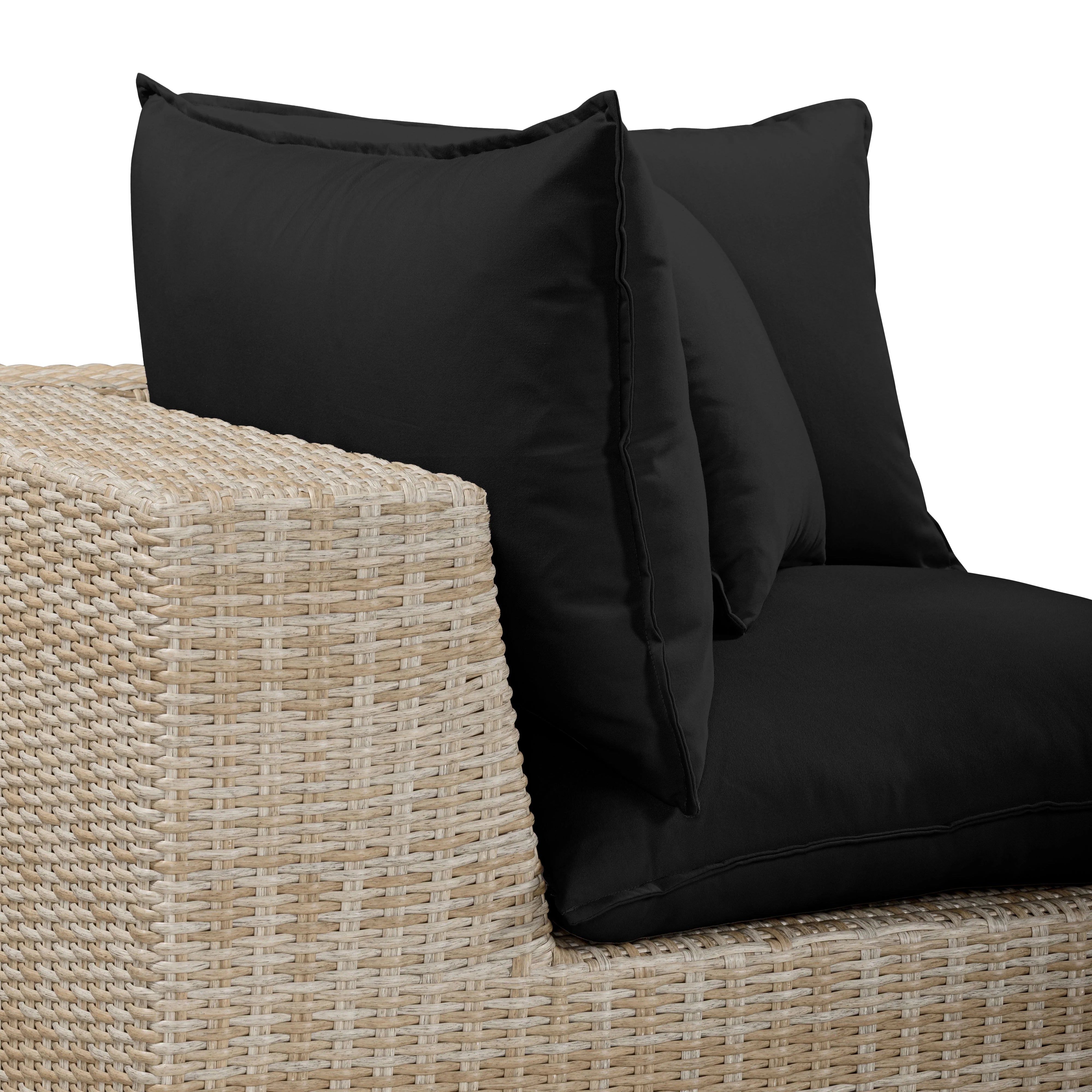 Cali Performance Fabric & Wicker Outdoor Corner Chair