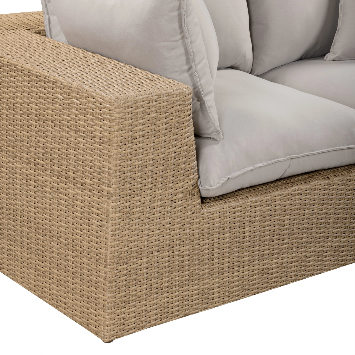 Cali 4-Piece Performance Fabric & Wicker Outdoor Sectional