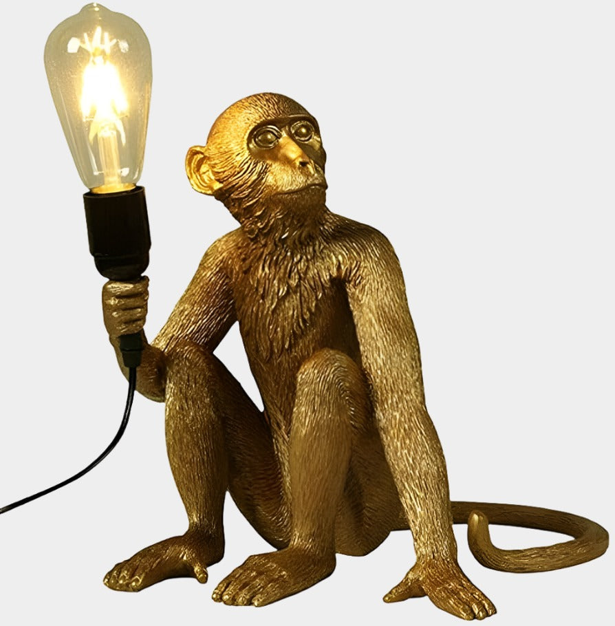 Lampe de table assise singe