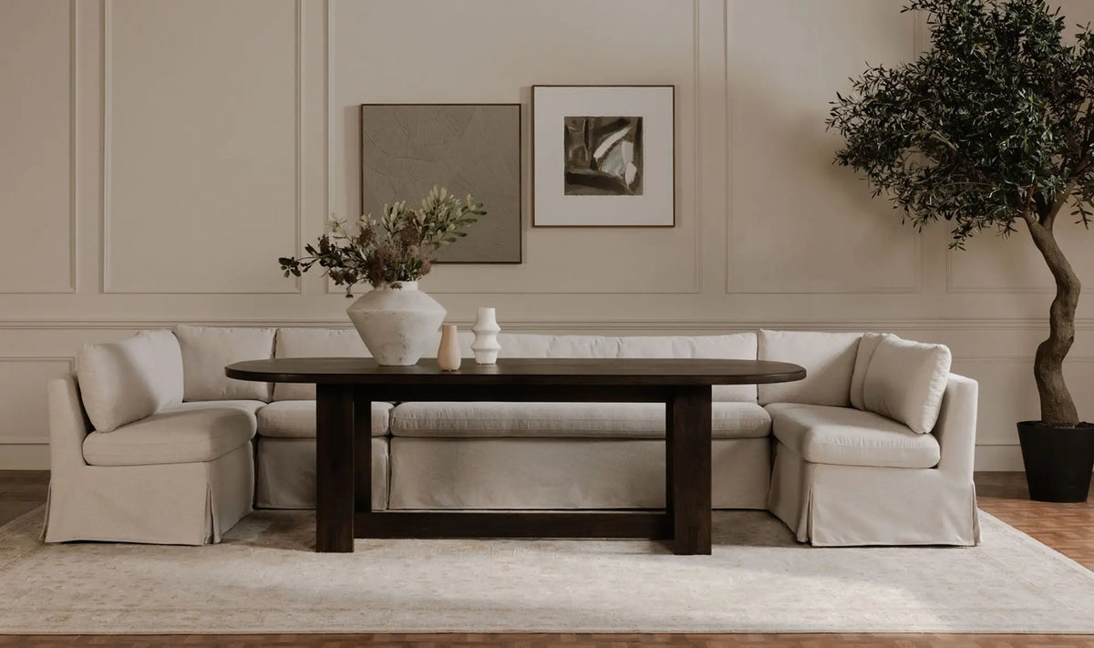 Fable Slipcover Dining Banquette U-Shape 154