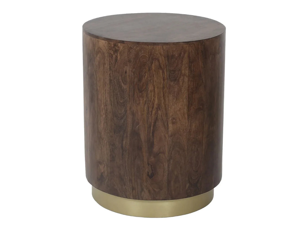 Porter Round Wooden Side Table