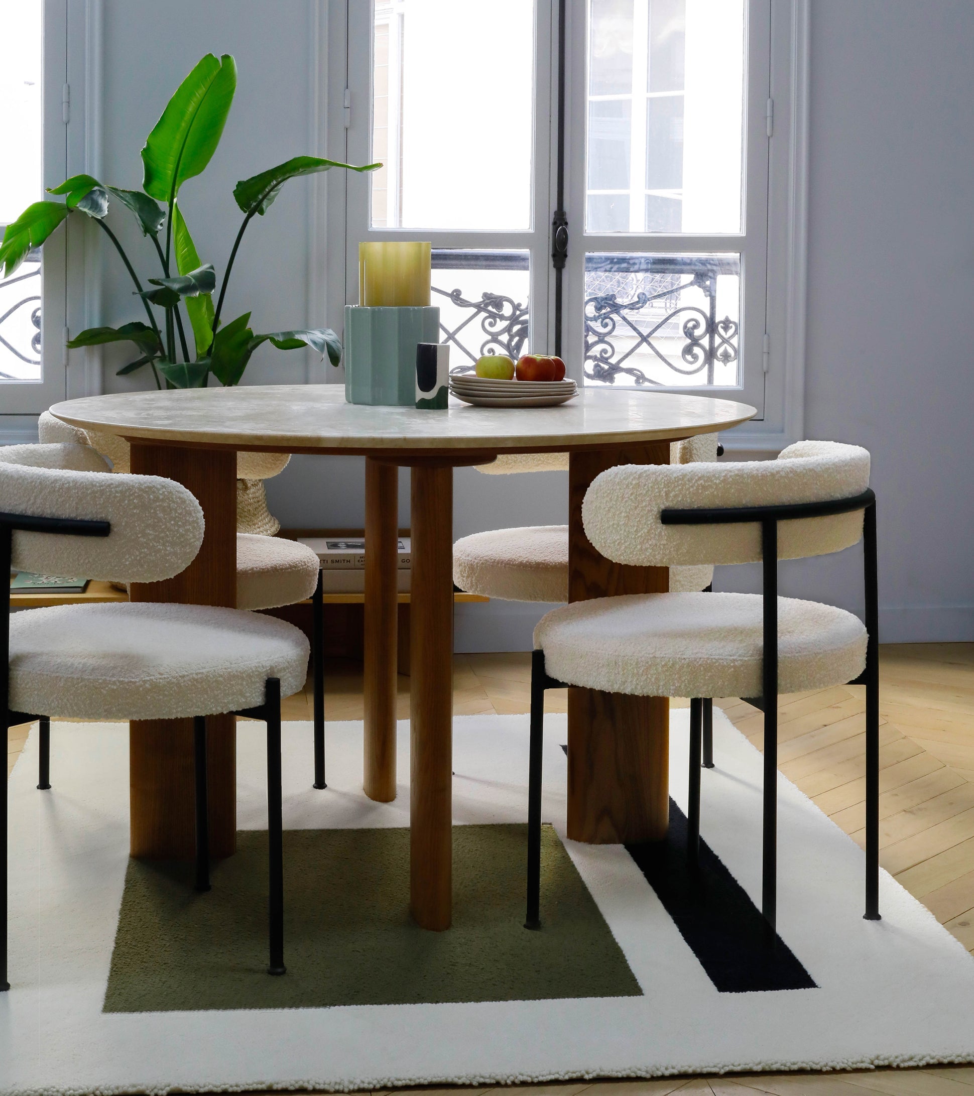 Libera Inesse Boucle Ivory Dining Chair