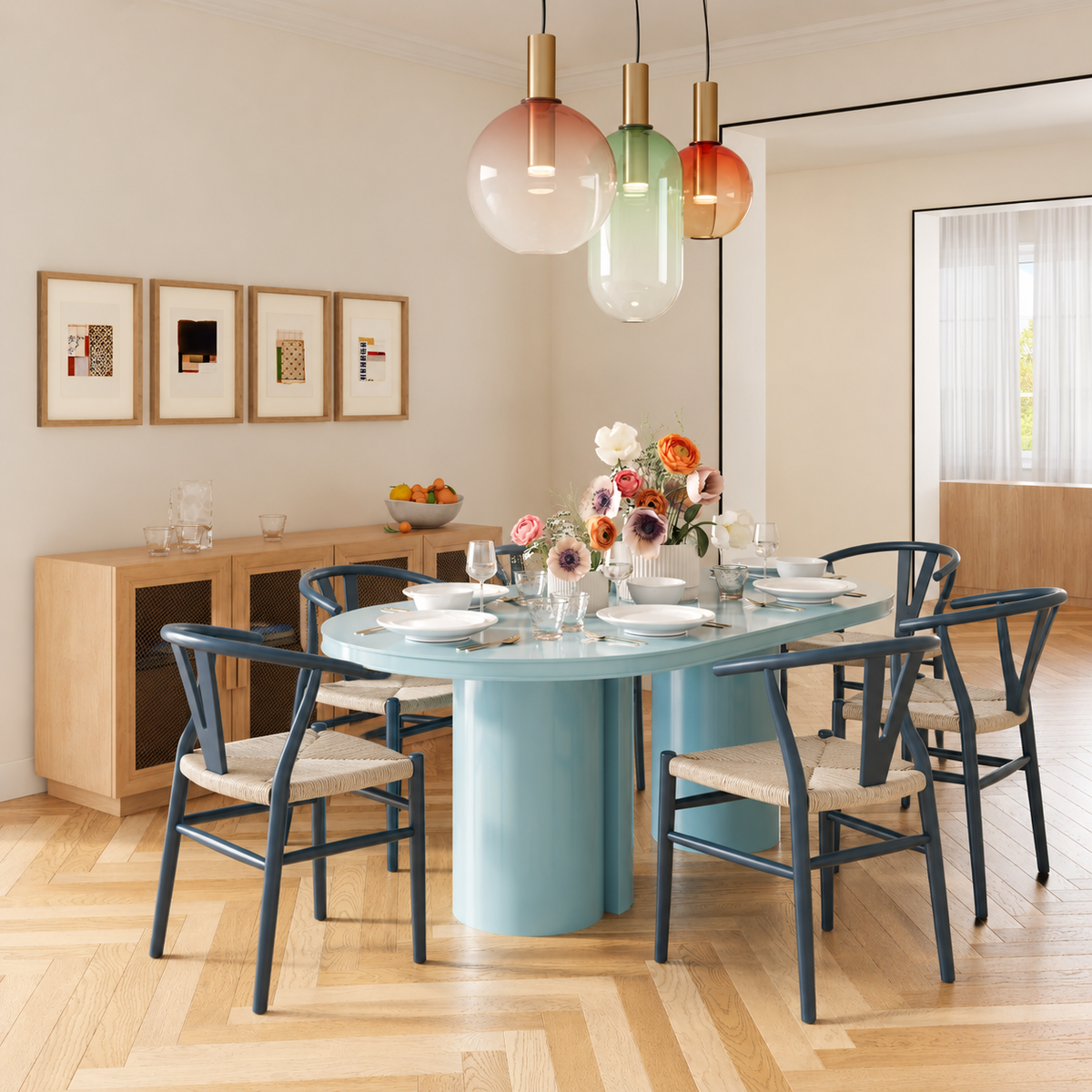 Elora Lacquer Dining Table